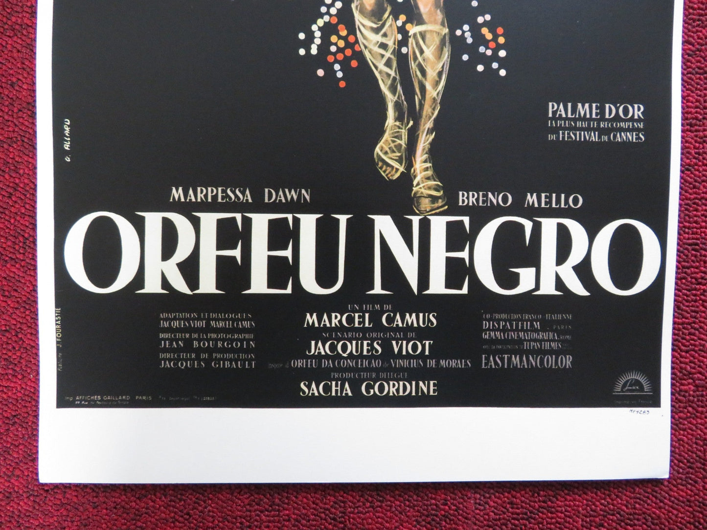 BLACK ORPHEUS REPRODUCTION PHOTO BRENO MELLO MARPESSA DAWN 1959 Rendezvous Cinema Movie posters