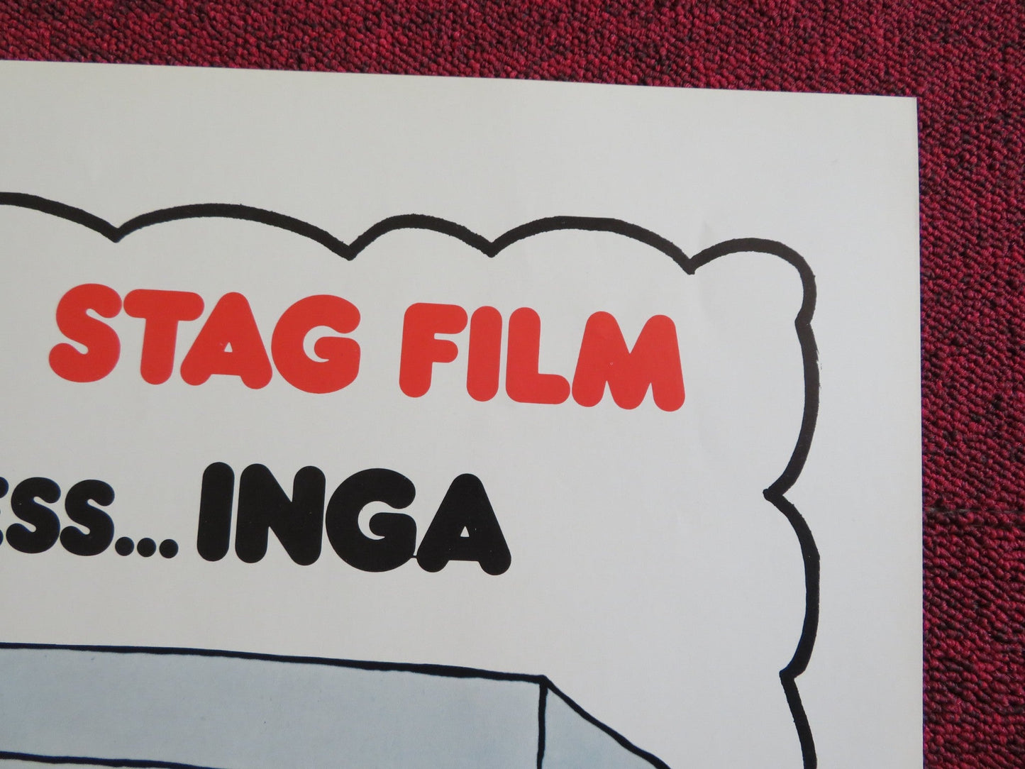 BLACK SOCKS US TRI FOLDED ONE SHEET ROLLED POSTER KEITH LUCKETT J. WALTERS 1974 Rendezvous Cinema Movie posters