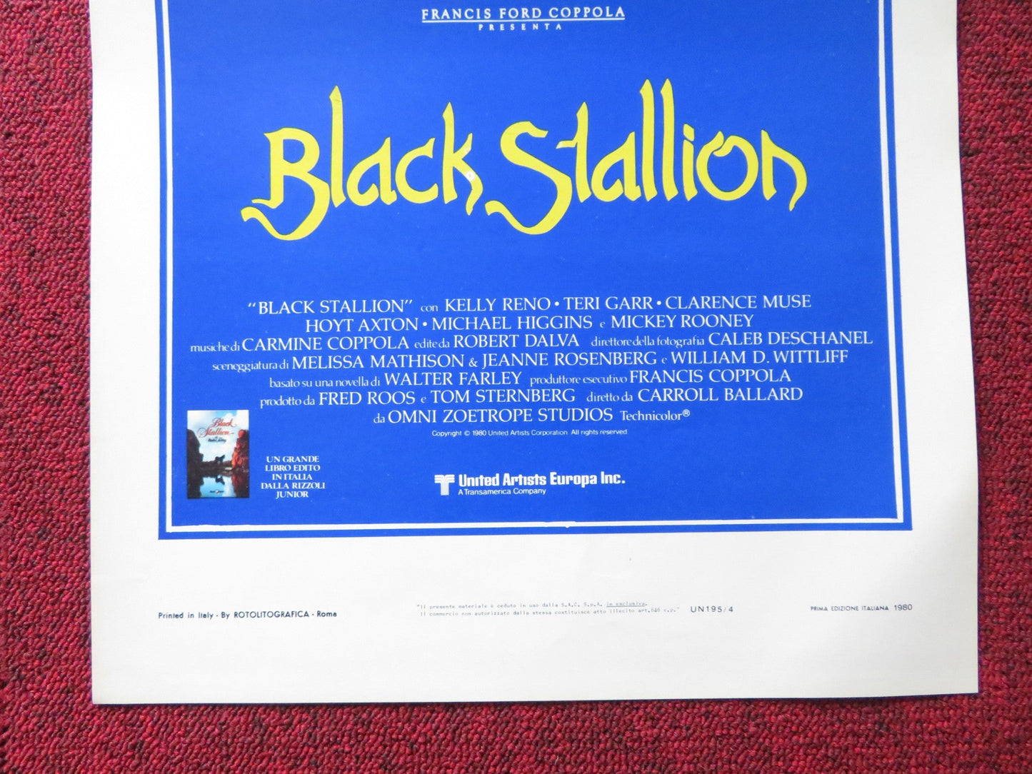 BLACK STALLION ITALIAN LOCANDINA POSTER KELLY RENO MICKEY ROONEY 1979 Rendezvous Cinema Movie posters