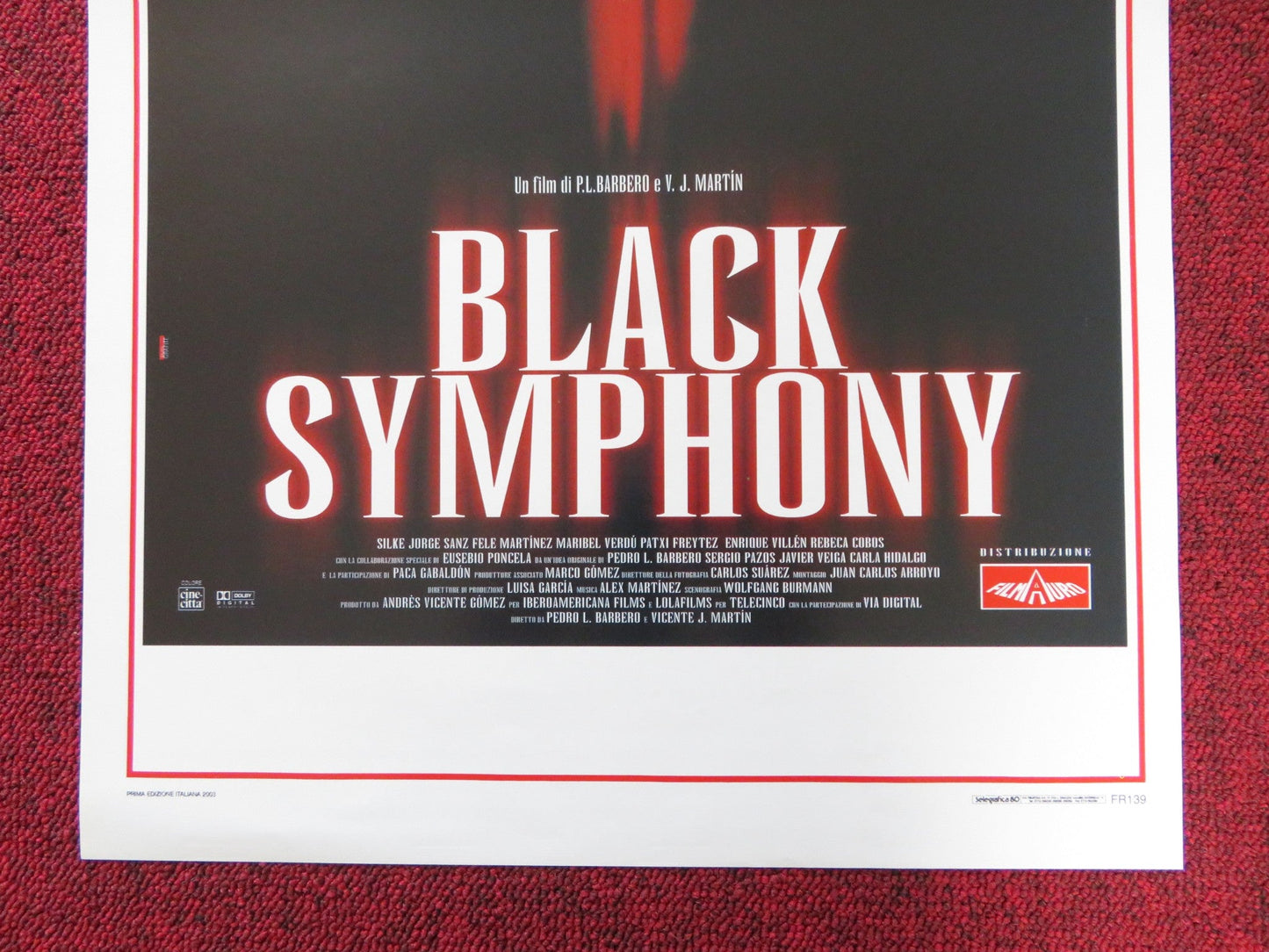 BLACK SYMPHONY ITALIAN LOCANDINA POSTER SILKE JORGE SANZ 2001 Rendezvous Cinema Movie posters