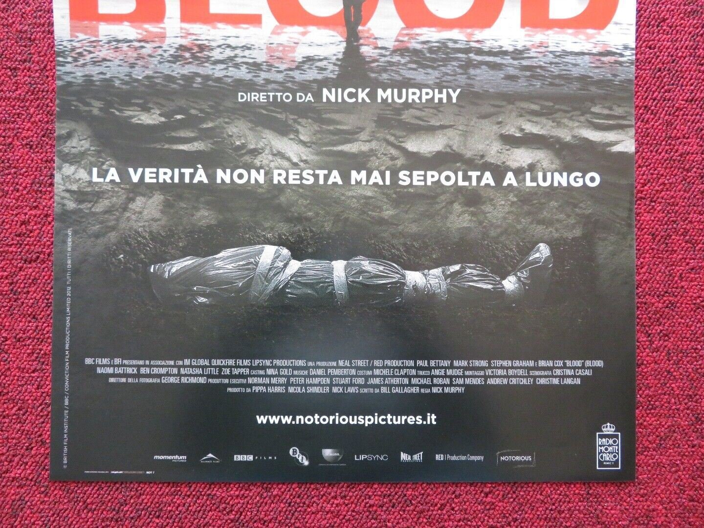BLOOD ITALIAN LOCANDINA (27"x12.5") POSTER PAUL BETTANY STEPHEN GRAHAM 2012 - Rendezvous Cinema