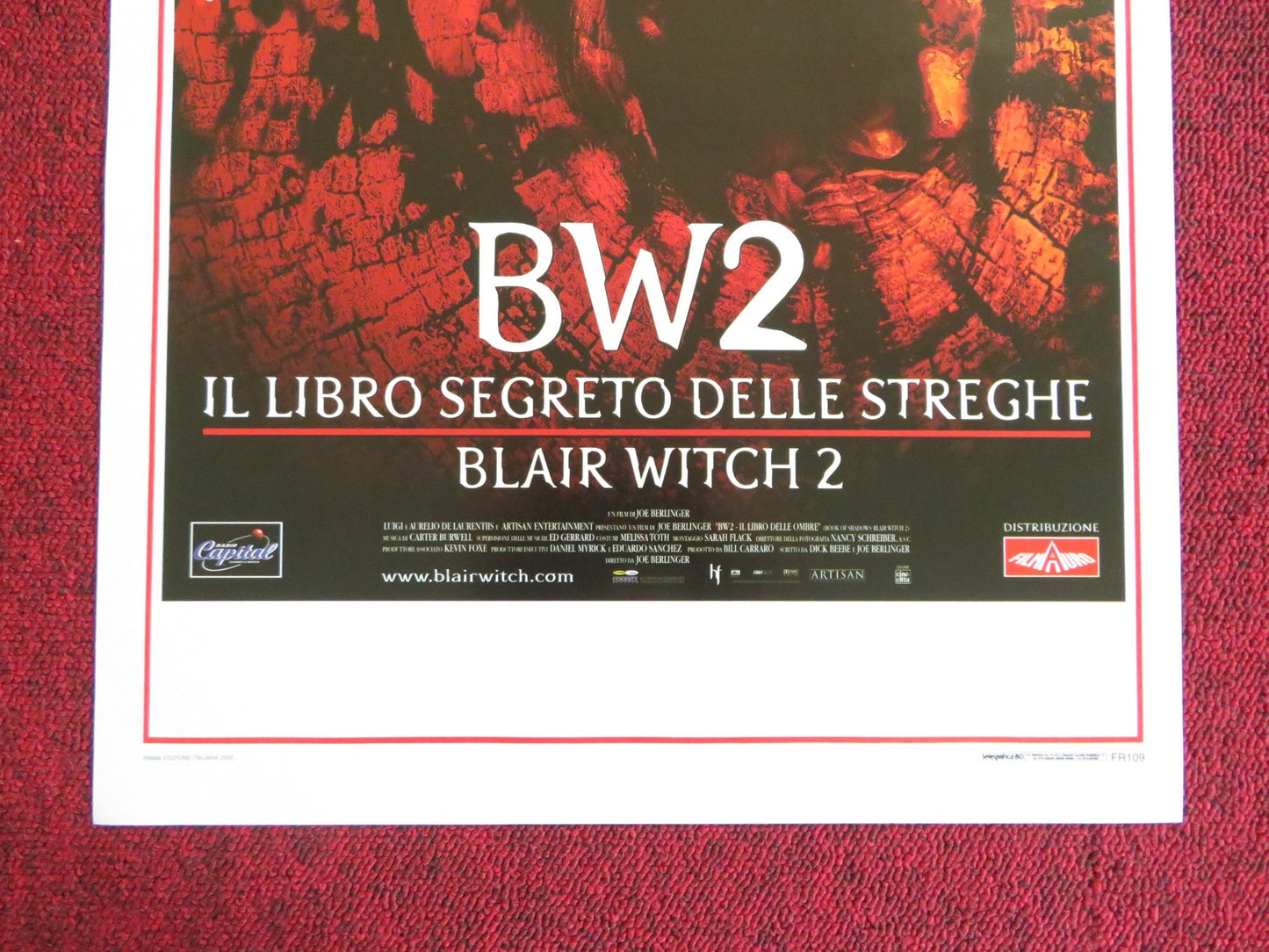 BOOK OF SHADOWS: BLAIR WITCH 2 ITALIAN LOCANDINA POSTER KURT LODER 2000 Rendezvous Cinema Movie posters