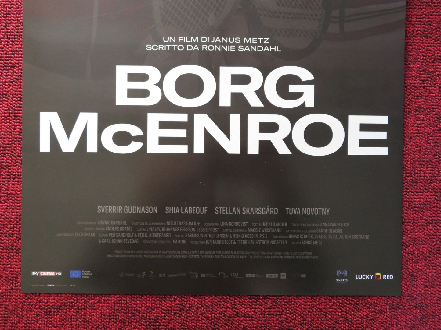 BORG VS MCENROE ITALIAN LOCANDINA POSTER SHIA LABEOUF SVERRIR GUDNASON 2017 Rendezvous Cinema Movie posters