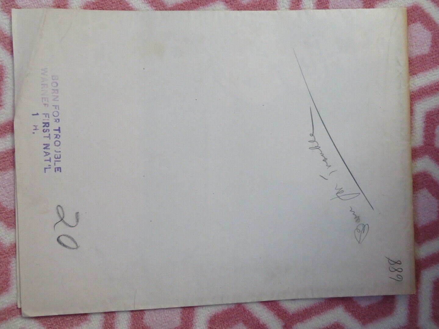 BORN FOR TROUBLE /Murder in the Big House FOLDED US ONE SHEET POSTER 1942 Movie posters