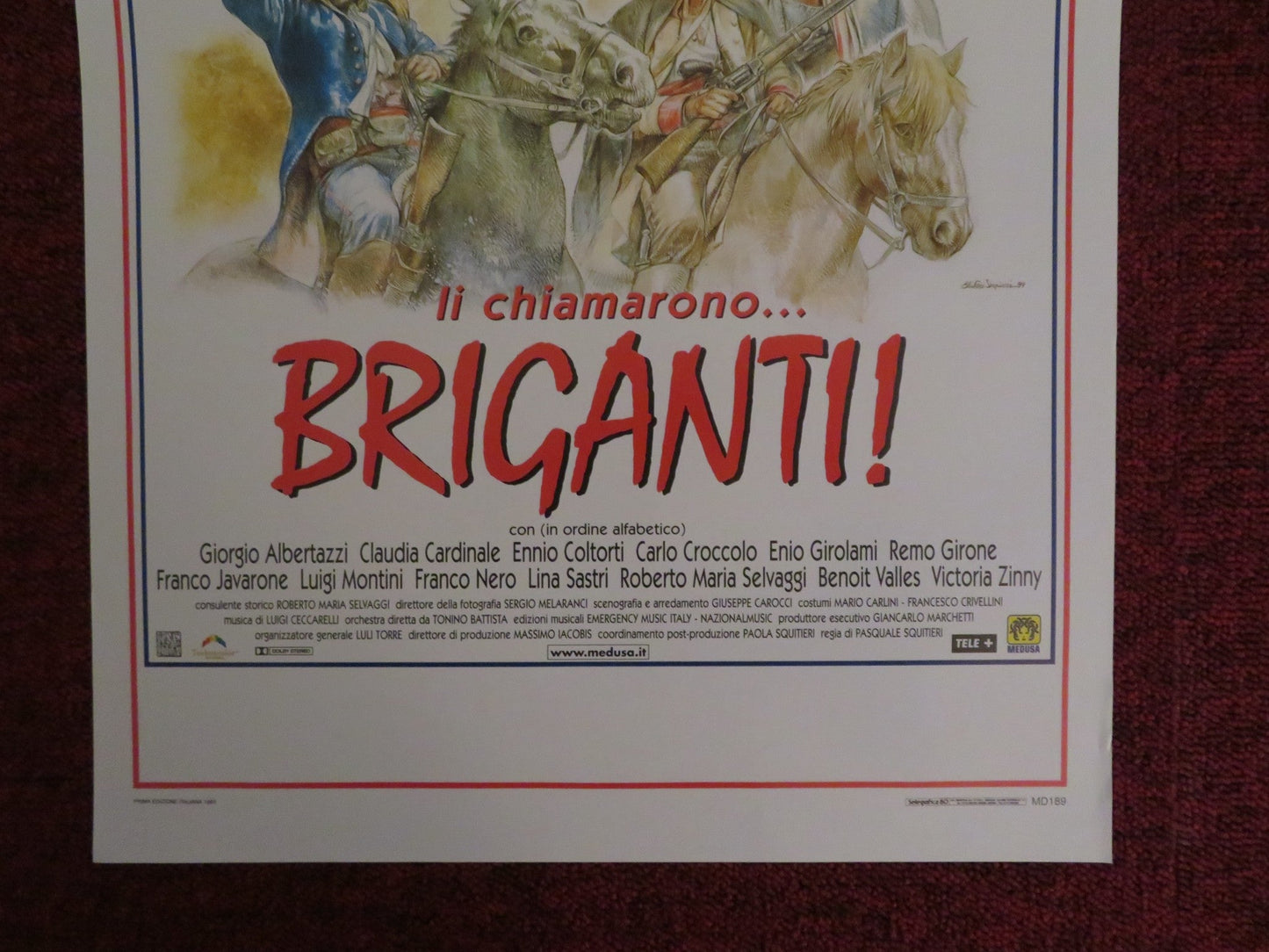 BRIGANDS ITALIAN LOCANDINA POSTER ENRICO LO VERSO ROBERTA ARMANI 1999 Rendezvous Cinema Movie posters