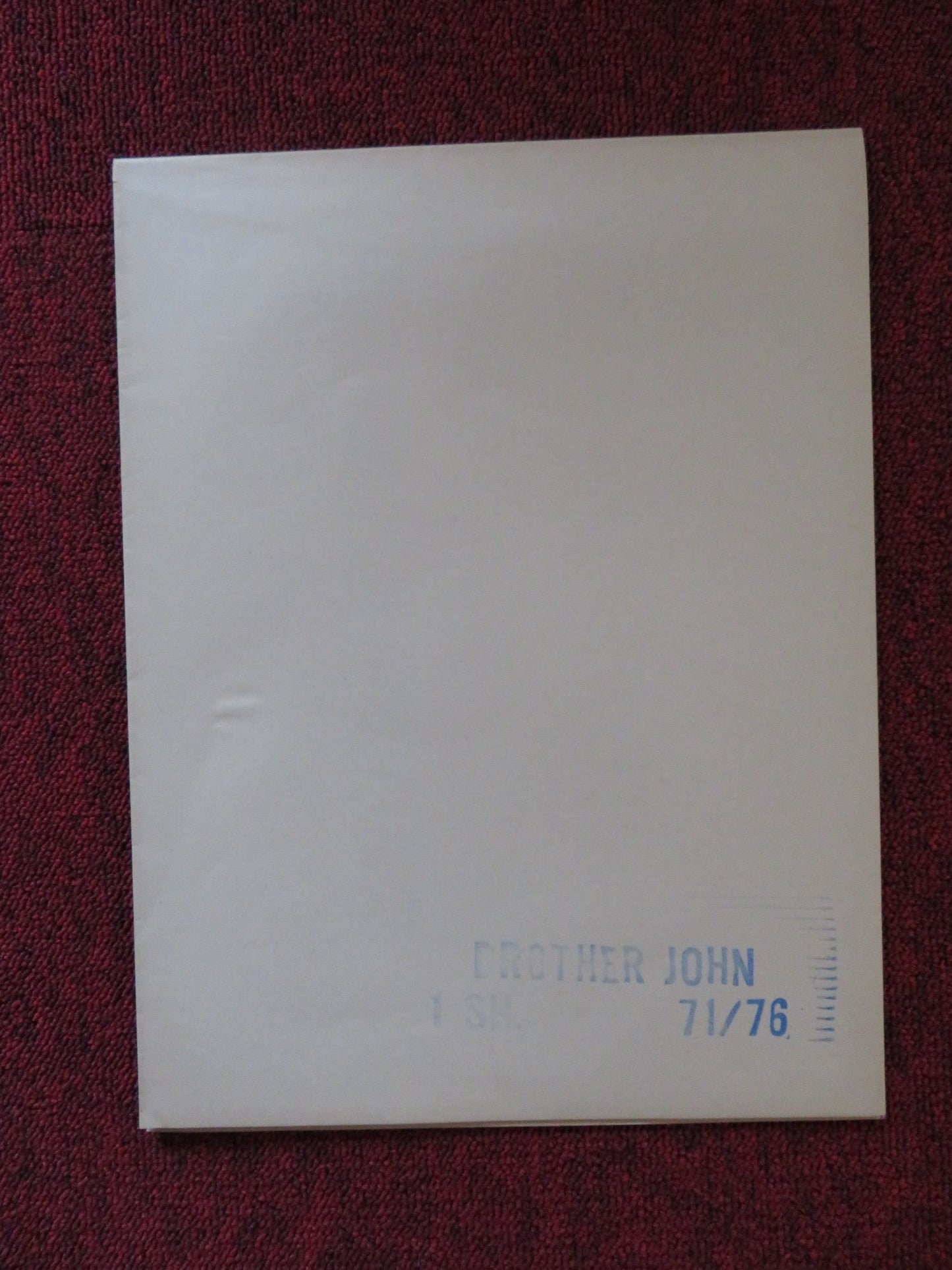 BROTHER JOHN FOLDED US ONE SHEET POSTER SIDNEY POITIER WILL GEER 1971 Rendezvous Cinema Movie posters