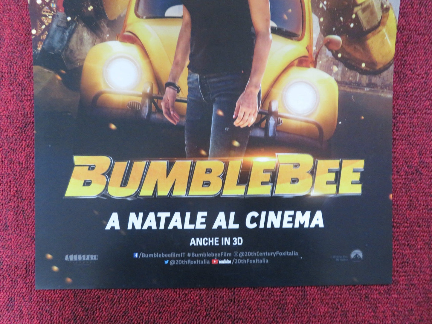 BUMBLEBEE ITALIAN LOCANDINA POSTER TRANSFORMERS HAILEE STEINFELD JOHN CENA 2018 Rendezvous Cinema Movie posters