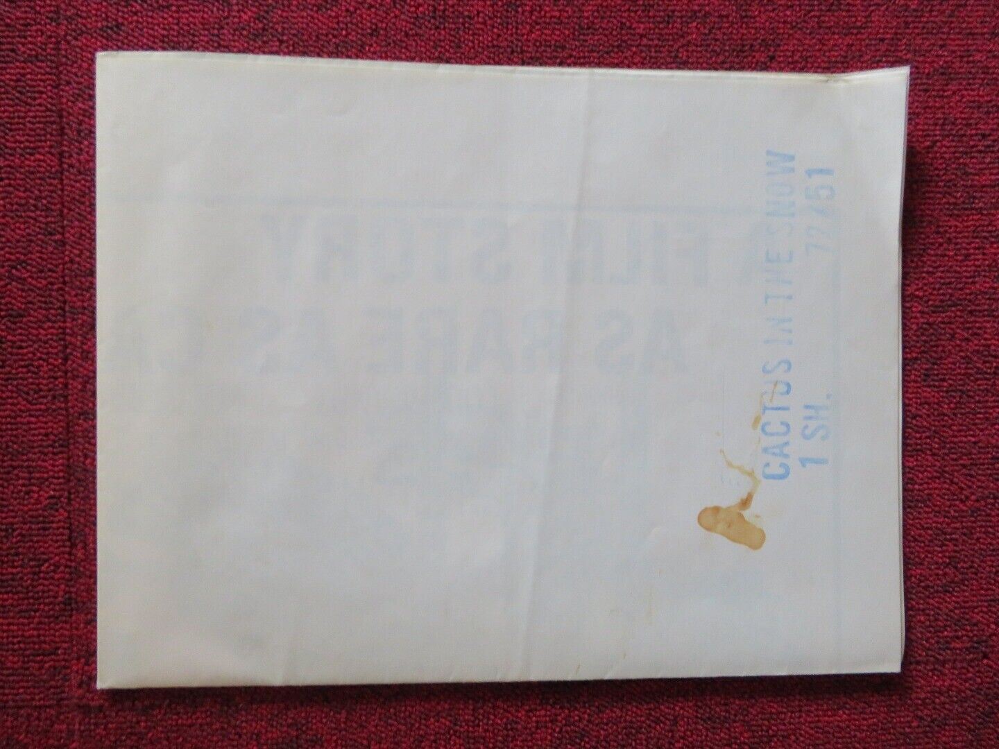 CACTUS IN THE SNOW FOLDED US ONE SHEET POSTER RICHARD THOMAS MARY LAYNE 1971 Movie posters