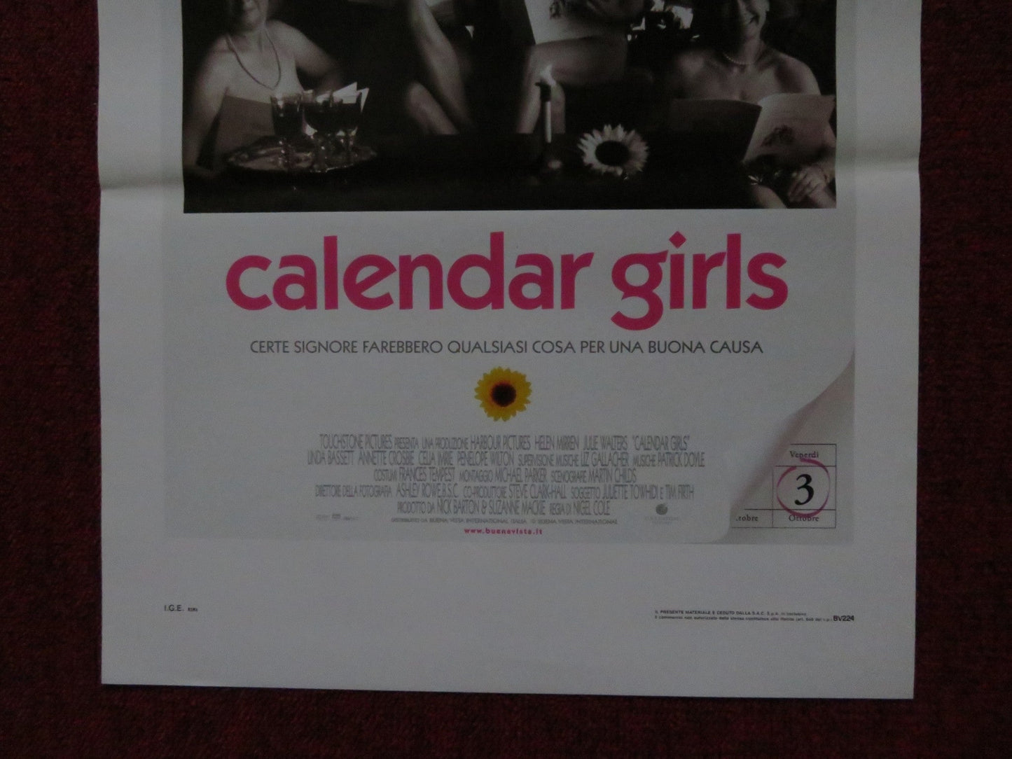 CALENDAR GIRLS ITALIAN LOCANDINA POSTER JULIE WATERS HELEN WALTERS 2003 Rendezvous Cinema Movie posters
