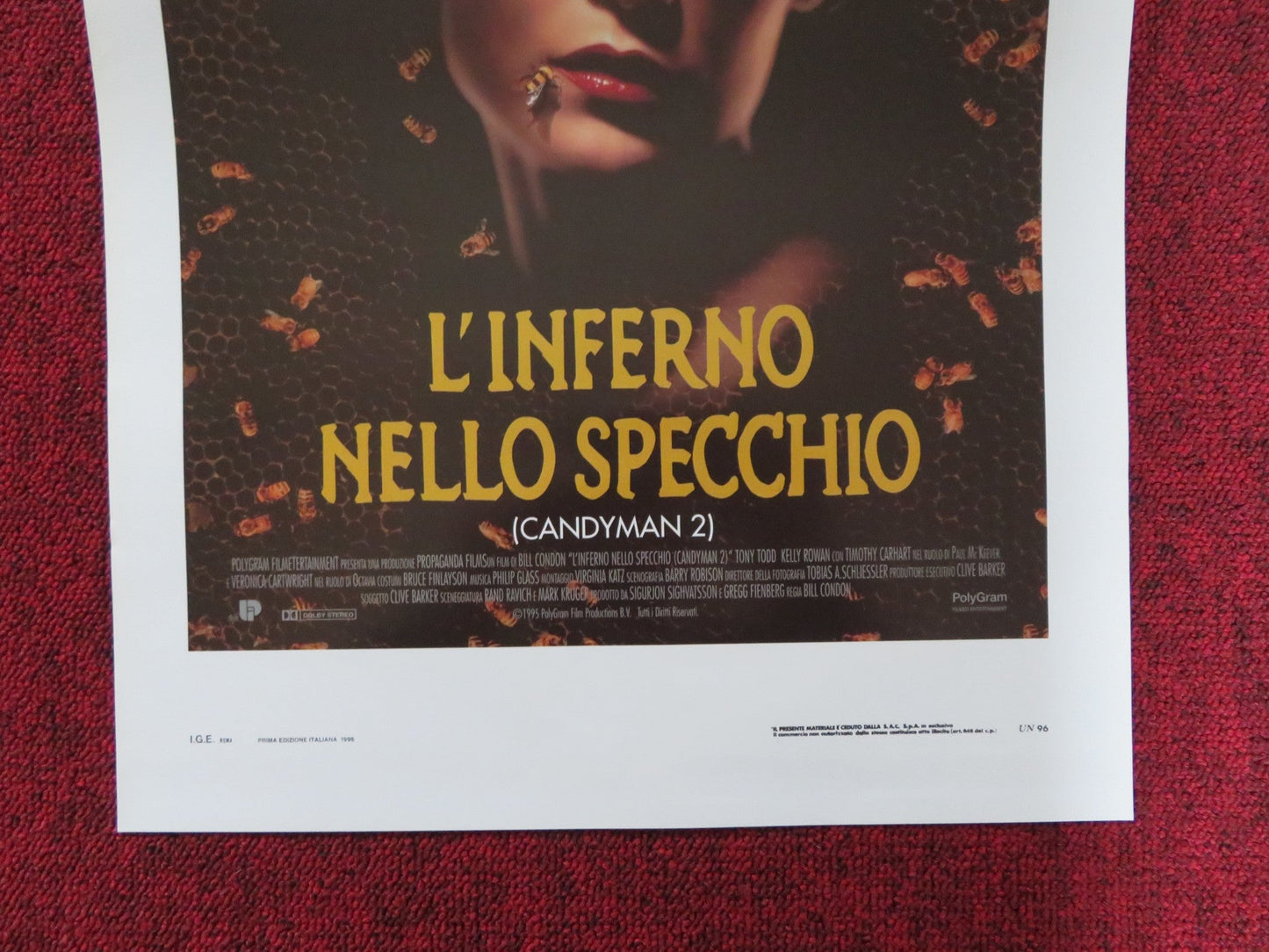 CANDYMAN: FAREWELL TO THE FLESH ITALIAN LOCANDINA POSTER TONY TODD K. ROWAN 1995 Rendezvous Cinema Movie posters