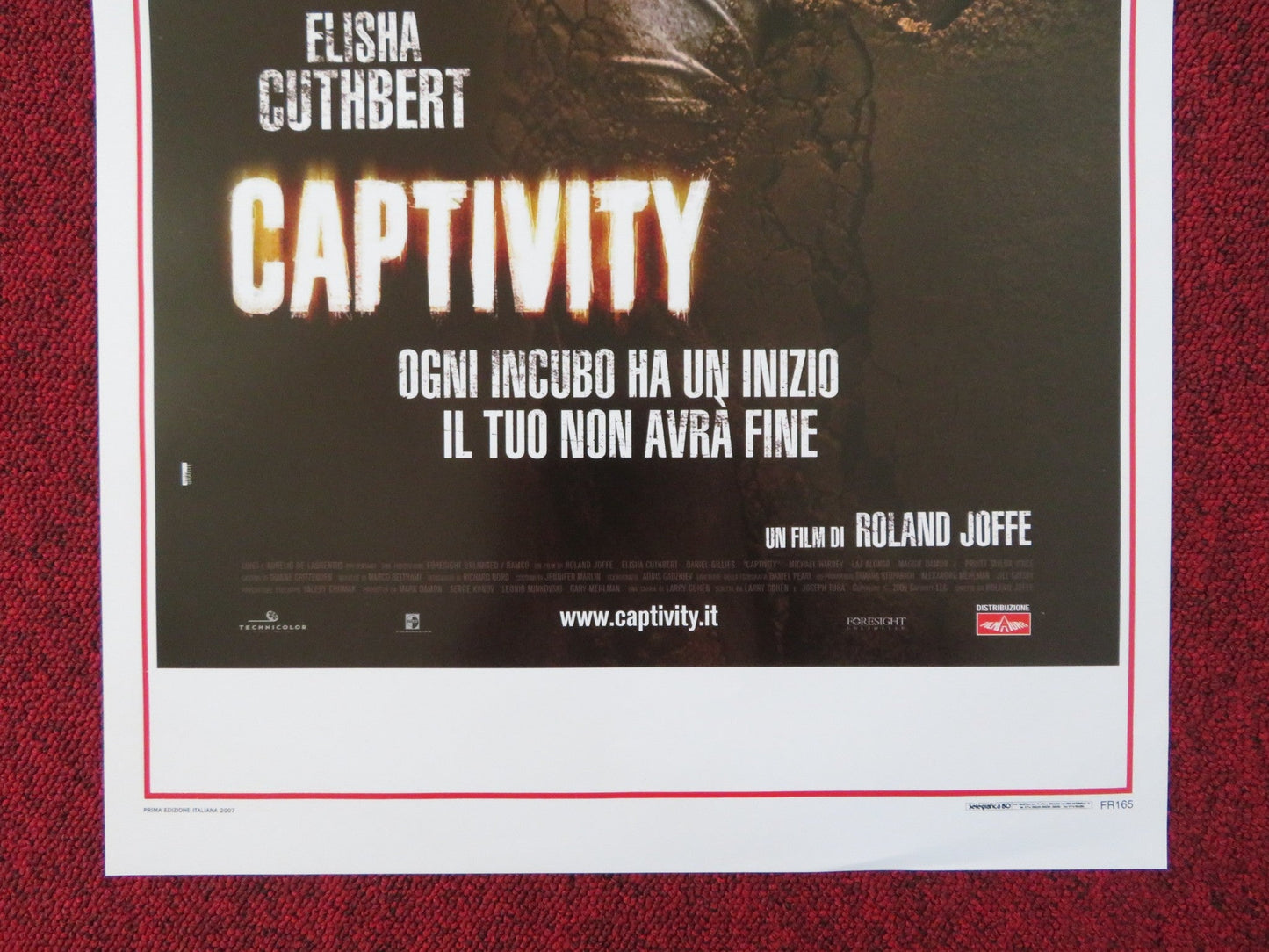 CAPTIVITY ITALIAN LOCANDINA POSTER ELISHA CUTHBERT DANIEL GILLIES 2007 Rendezvous Cinema Movie posters