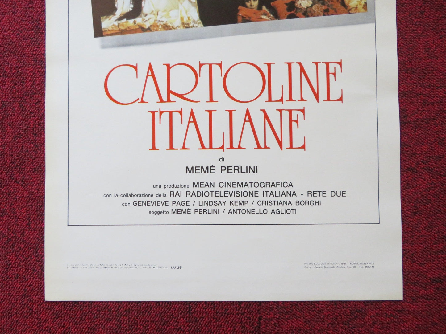 CARTOLINE ITALIANE ITALIAN LOCANDINA POSTER GENEVIEVE PAGE LINDSAY KEMP 1987 Rendezvous Cinema Movie posters