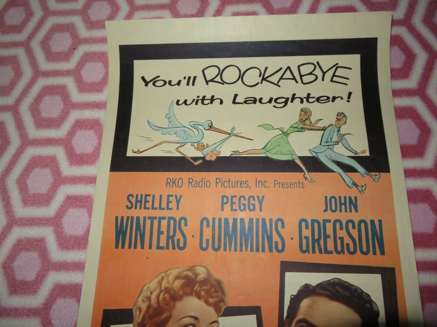 CASH ON DELIVERY US INSERT (14"x 36") POSTER SHELLEY WINTERS PEGGY CUMMINS 1954 Movie posters