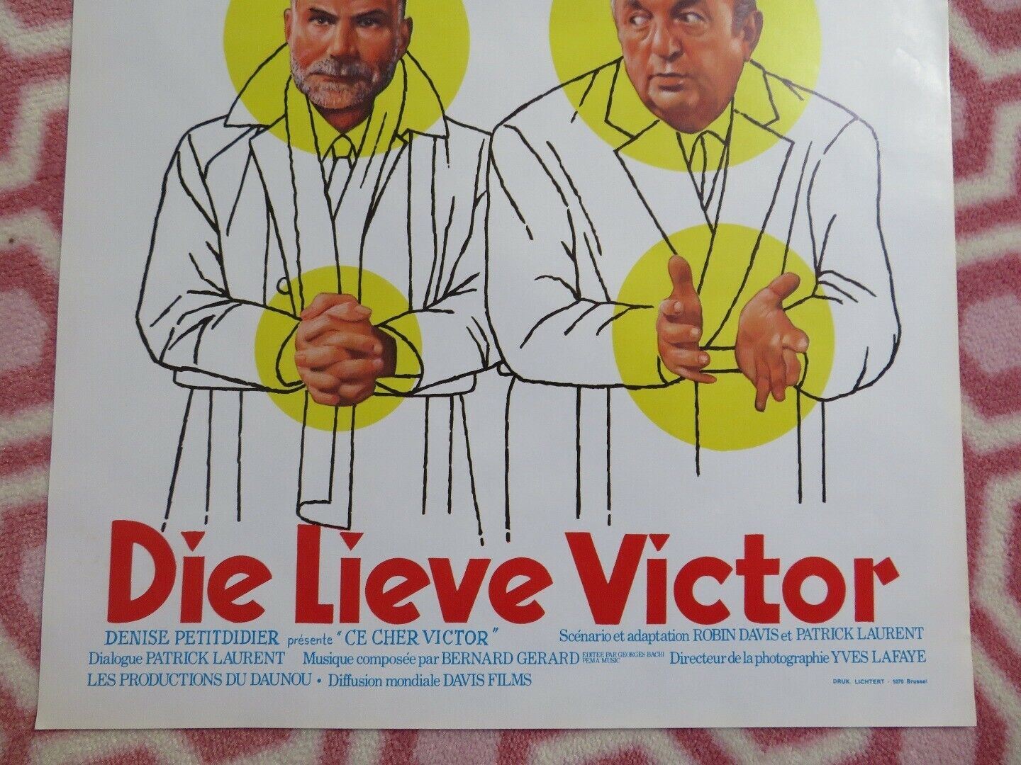 CE CHER VICTOR BELGIUM (21.5"x14.5") POSTER BERNARD BLIER ALIDA VALLI 1975 Movie posters