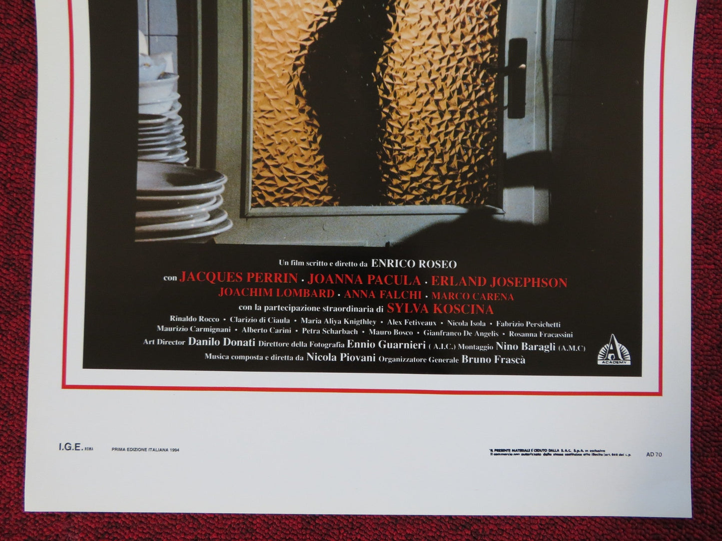 C'E KIM NOVAK AL TELEFONO ITALIAN LOCANDINA (27.5"x13") POSTER J. PERRIN 1994 Rendezvous Cinema Movie posters