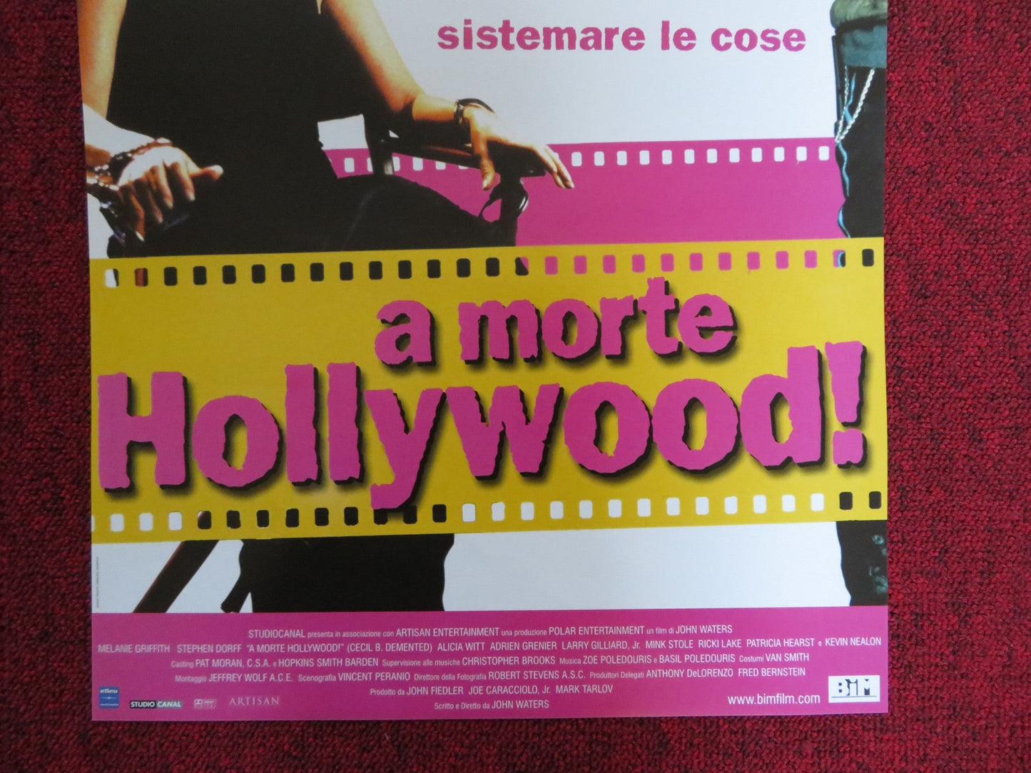 CECIL B. DEMENTED ITALIAN LOCANDINA POSTER MELANIE GRIFFITH STEPHEN DORFF 2000 Rendezvous Cinema Movie posters