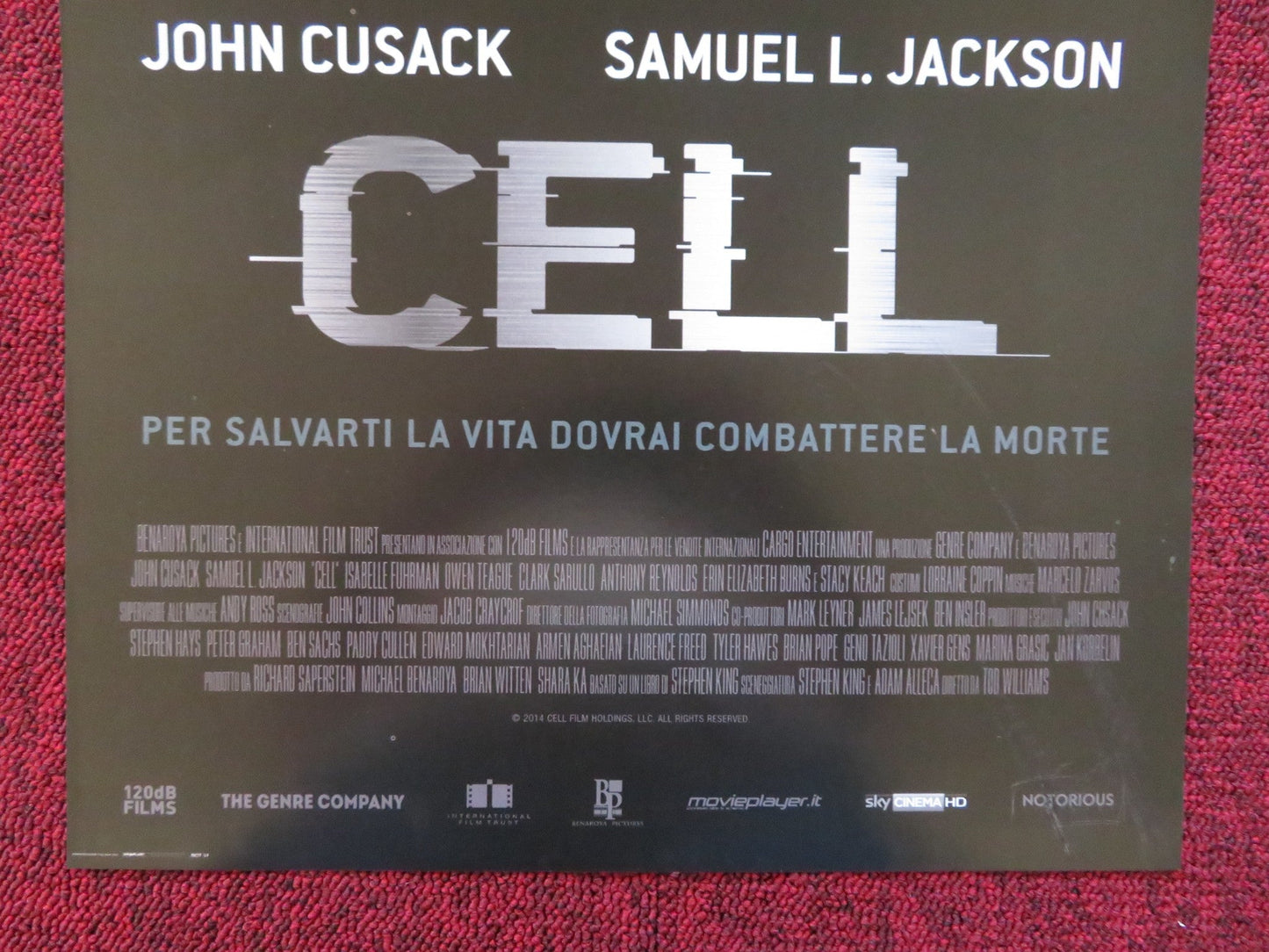CELL ITALIAN LOCANDINA POSTER JOHN CUSACK SAMUEL L. JACKSON 2016 Rendezvous Cinema Movie posters