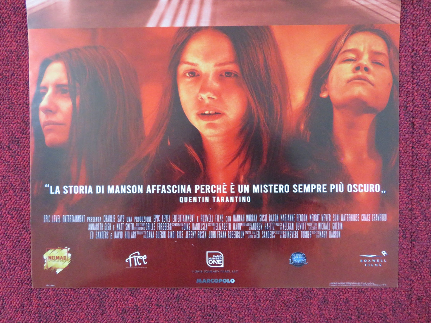 CHARLIE SAYS ITALIAN LOCANDINA POSTER HANNAH MURRAY MATT SMITH 2018 Rendezvous Cinema Movie posters