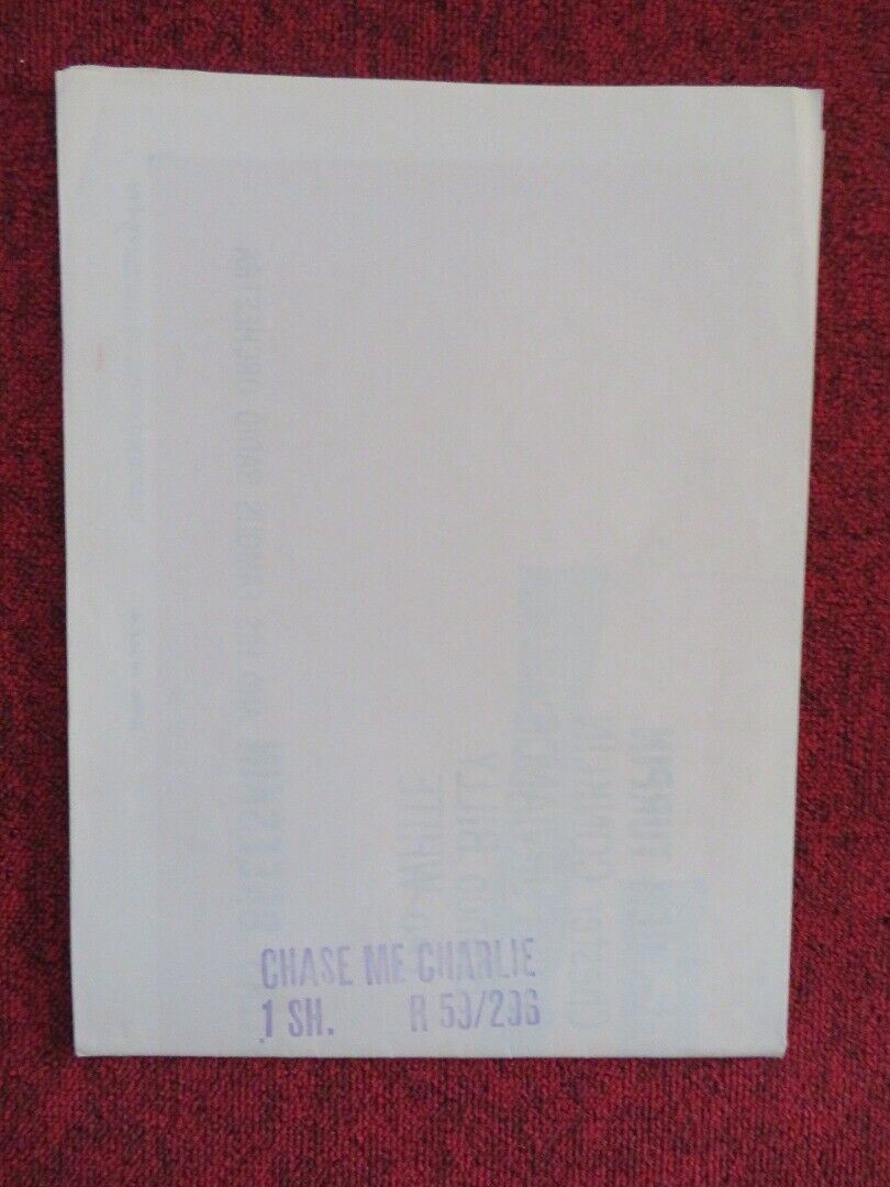 CHASE ME & CHARLIE FOLDED US ONE SHEET POSTER CHARLIE CHAPLIN 1959 Movie posters