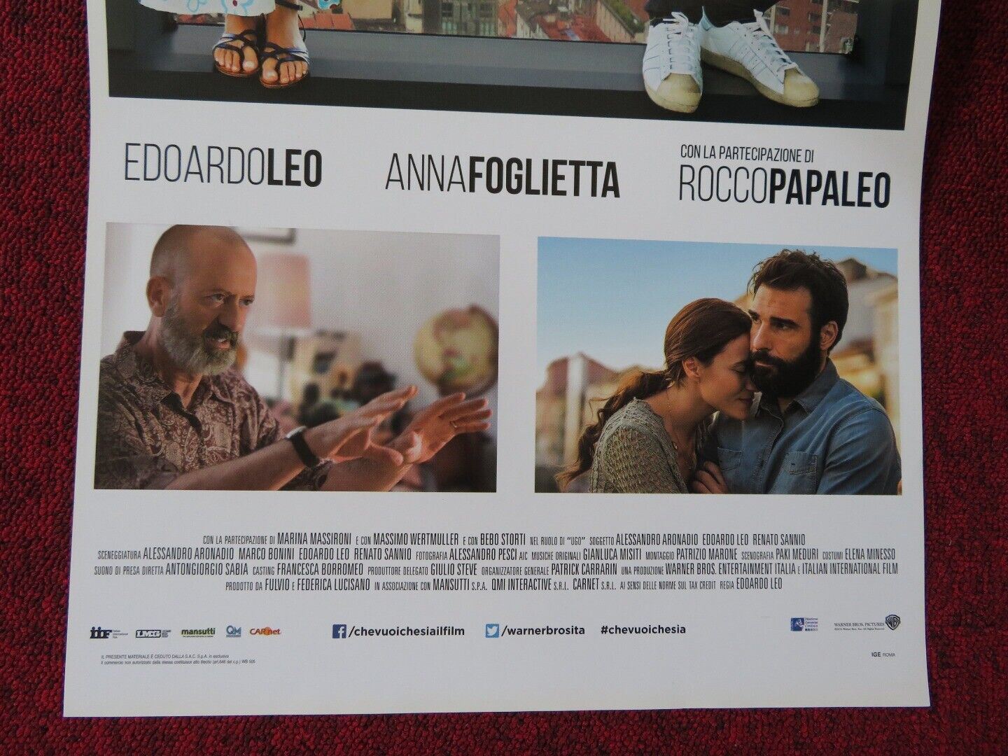 CHE VUOI CHE SIA ITALIAN LOCANDINA (27.5"x13") POSTER ANNA FOGLIETTA 2016 Movie posters