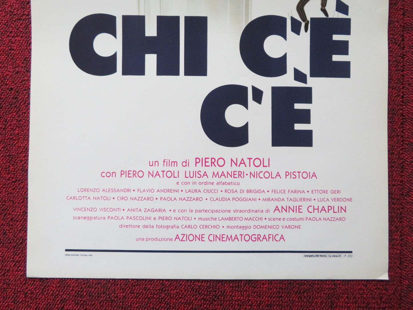 CHI C'E C'E ITALIAN LOCANDINA POSTER PIERO NATOLI LUISA MANERI 1988 Rendezvous Cinema Movie posters