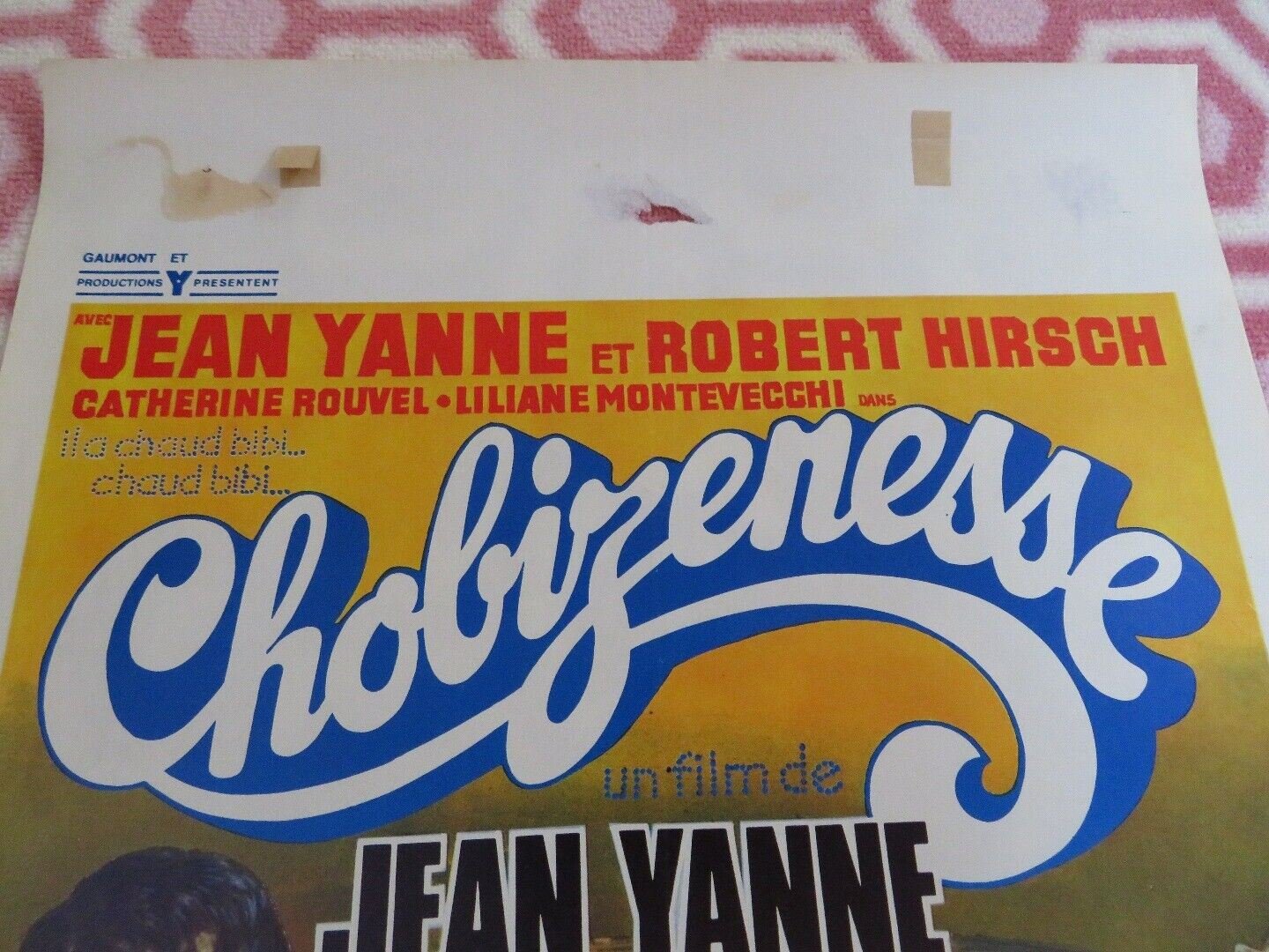 CHOBIZENSSE BELGIUM (21.5"x 14.5") POSTER JEAN YANNE ROBERT HIRSCH 1975 - Rendezvous Cinema