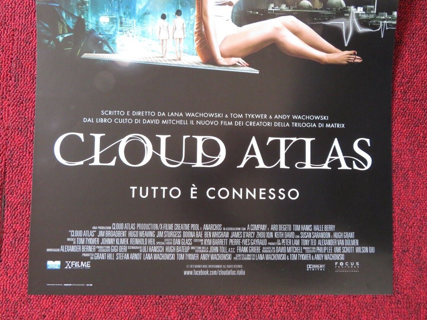 CLOUD ATLAS ITALIAN LOCANDINA (26.5"x12.5") POSTER TOM HANKS HALLE BERRY 2012 Movie posters