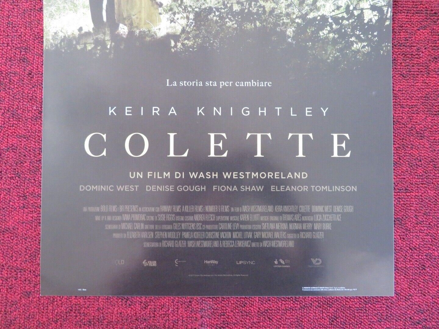 COLETTE ITALIAN LOCANDINA (26.5"x12.5") POSTER KEIRA KNIGHTLEY FIONA SHAW 2018 Rendezvous Cinema Movie posters