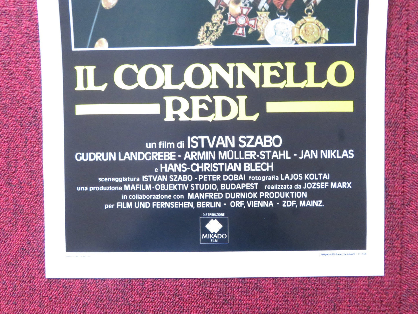 COLONEL REDL ITALIAN LOCANDINA POSTER KLAUS MARIA BRANDAUER 1988 Rendezvous Cinema Movie posters
