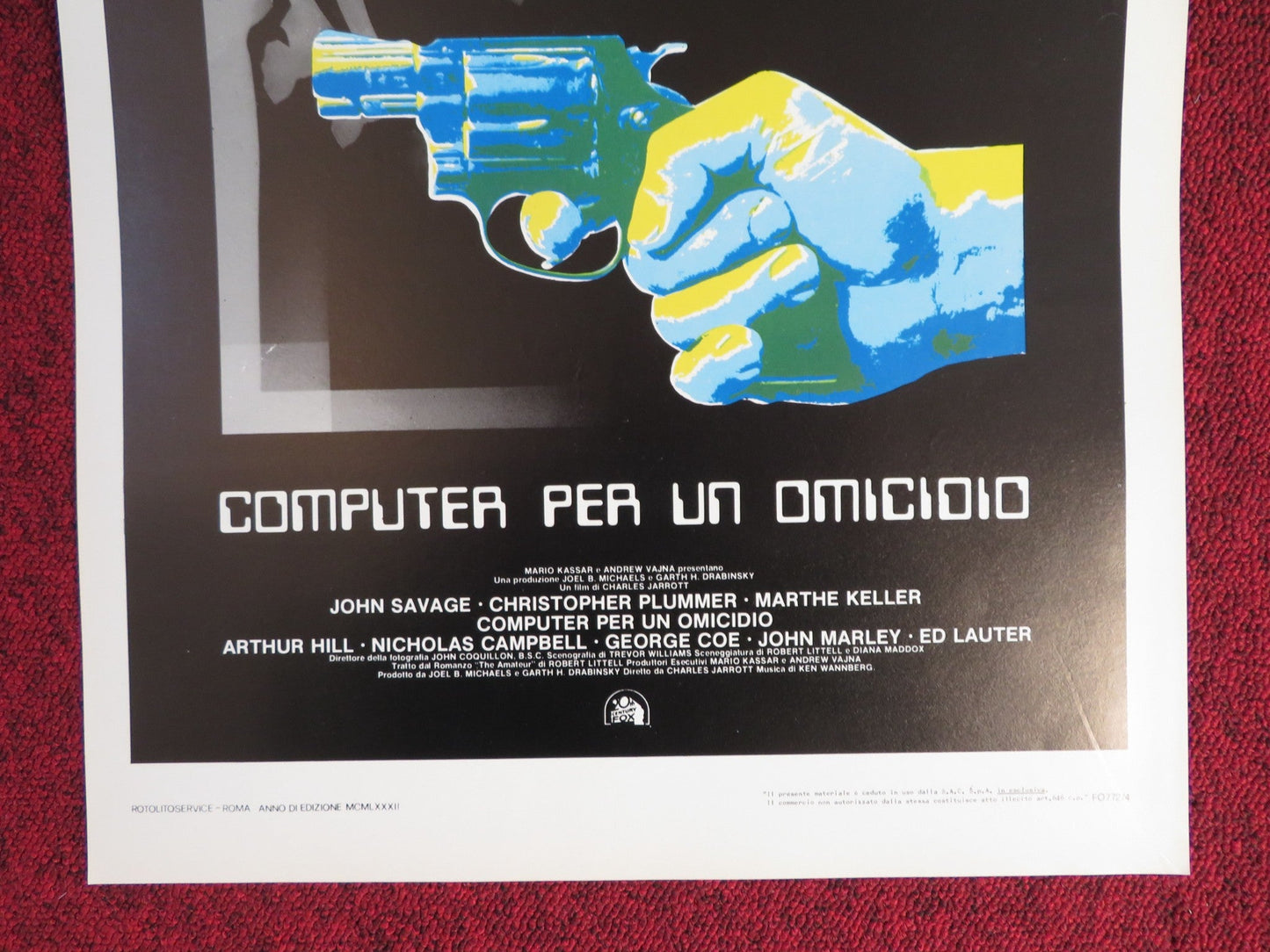 COMPUTER PER UN OMICIOIO ITALIAN LOCANDINA POSTER JOHN SAVAGE C. PLUMMER 1981 Rendezvous Cinema Movie posters