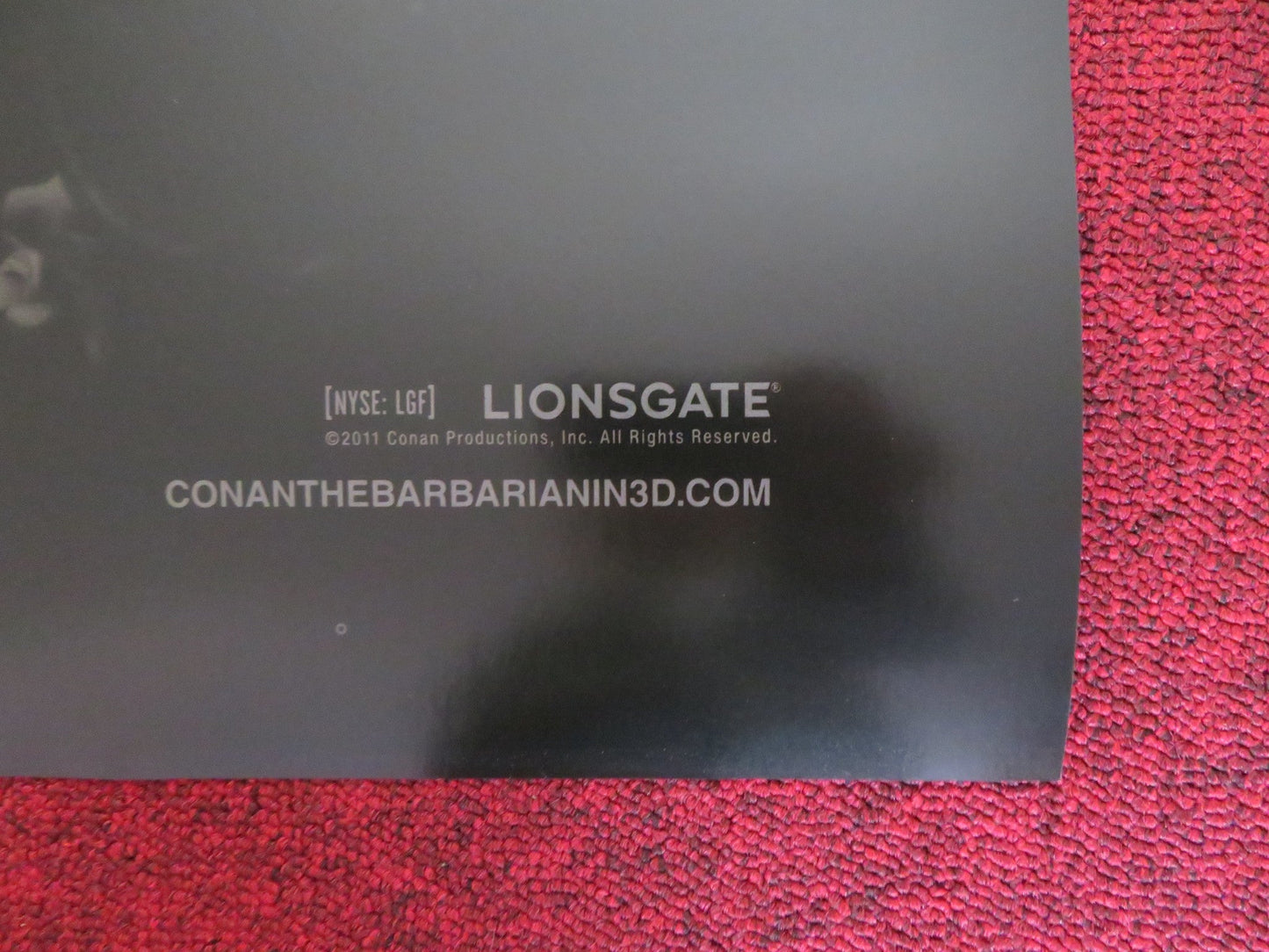 CONAN THE BARBARIAN 3D - A US ONE SHEET ROLLED POSTER JASON MOMOA 2011 Rendezvous Cinema Movie posters