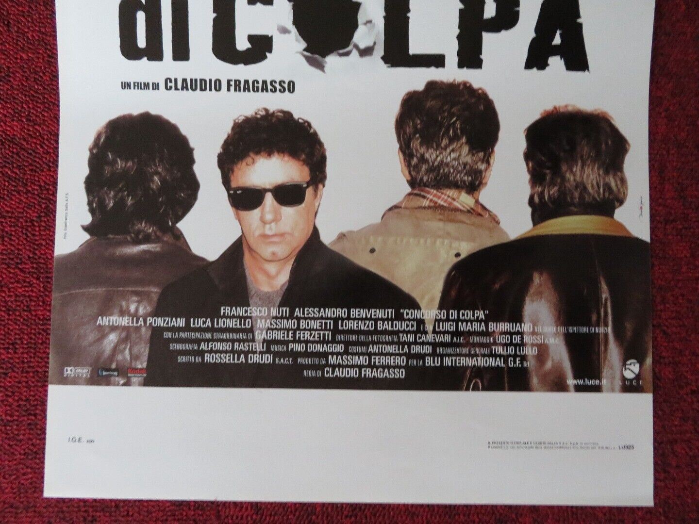 CONCORSO DI COLPA ITALIAN LOCANDINA (27.5"x13") POSTER FRANCESCO 2004 Movie posters