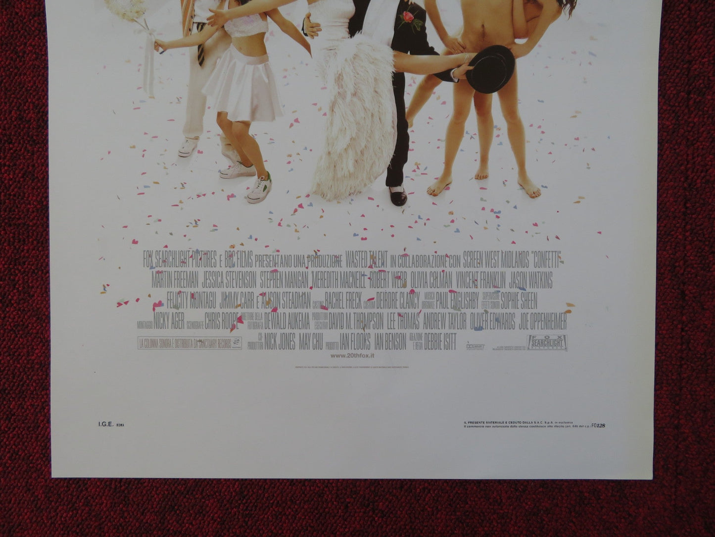 CONFETTI ITALIAN LOCANDINA POSTER MARTIN FREEMAN OLIVIA COLMAN 2006 Rendezvous Cinema Movie posters
