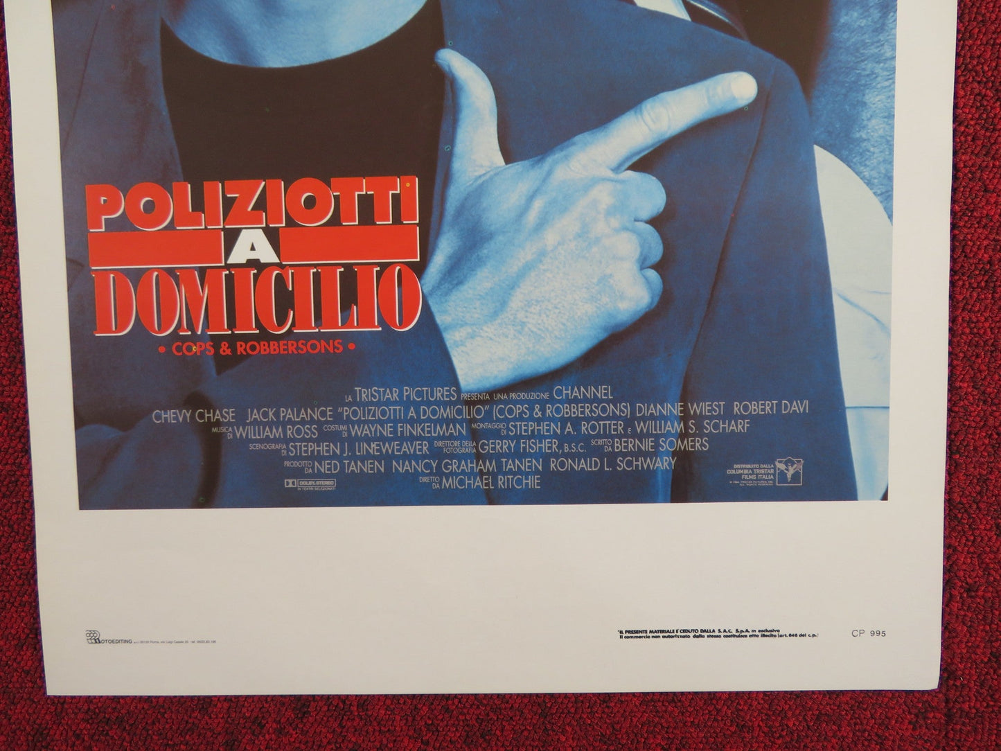 COPS AND ROBBERSONS ITALIAN LOCANDINA POSTER CHEVY CHASE AND JACK PALANCE 1994 Rendezvous Cinema Movie posters