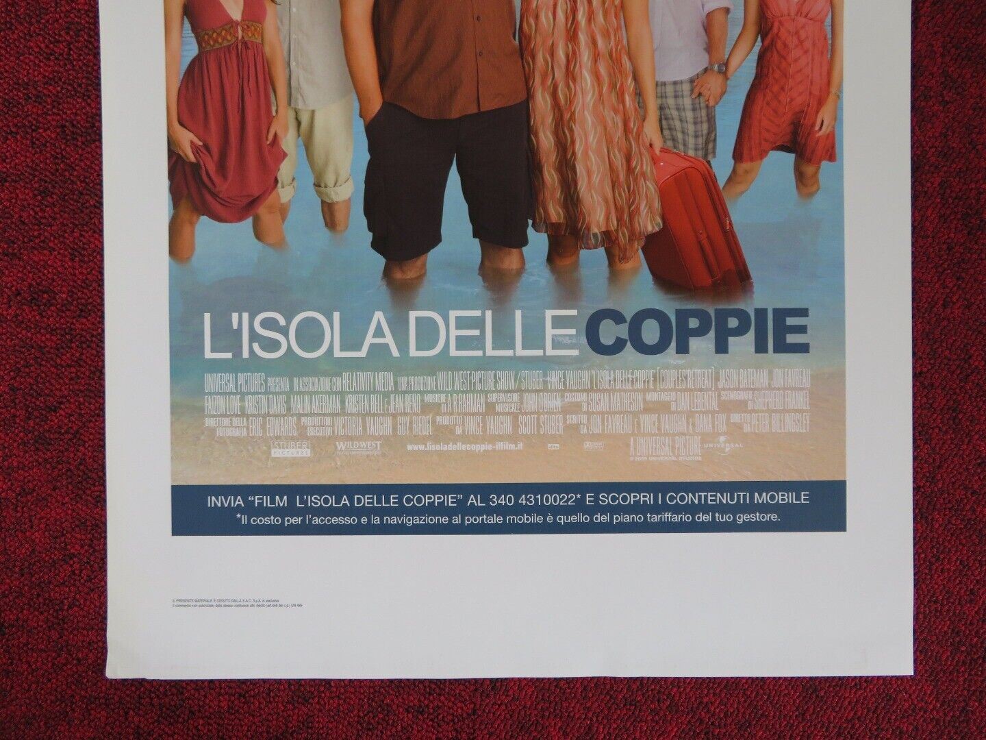 COUPLES RETREAT ITALIAN LOCANDINA (27.5"x13") POSTER V VAUGHN J BATEMAN '09 Movie posters