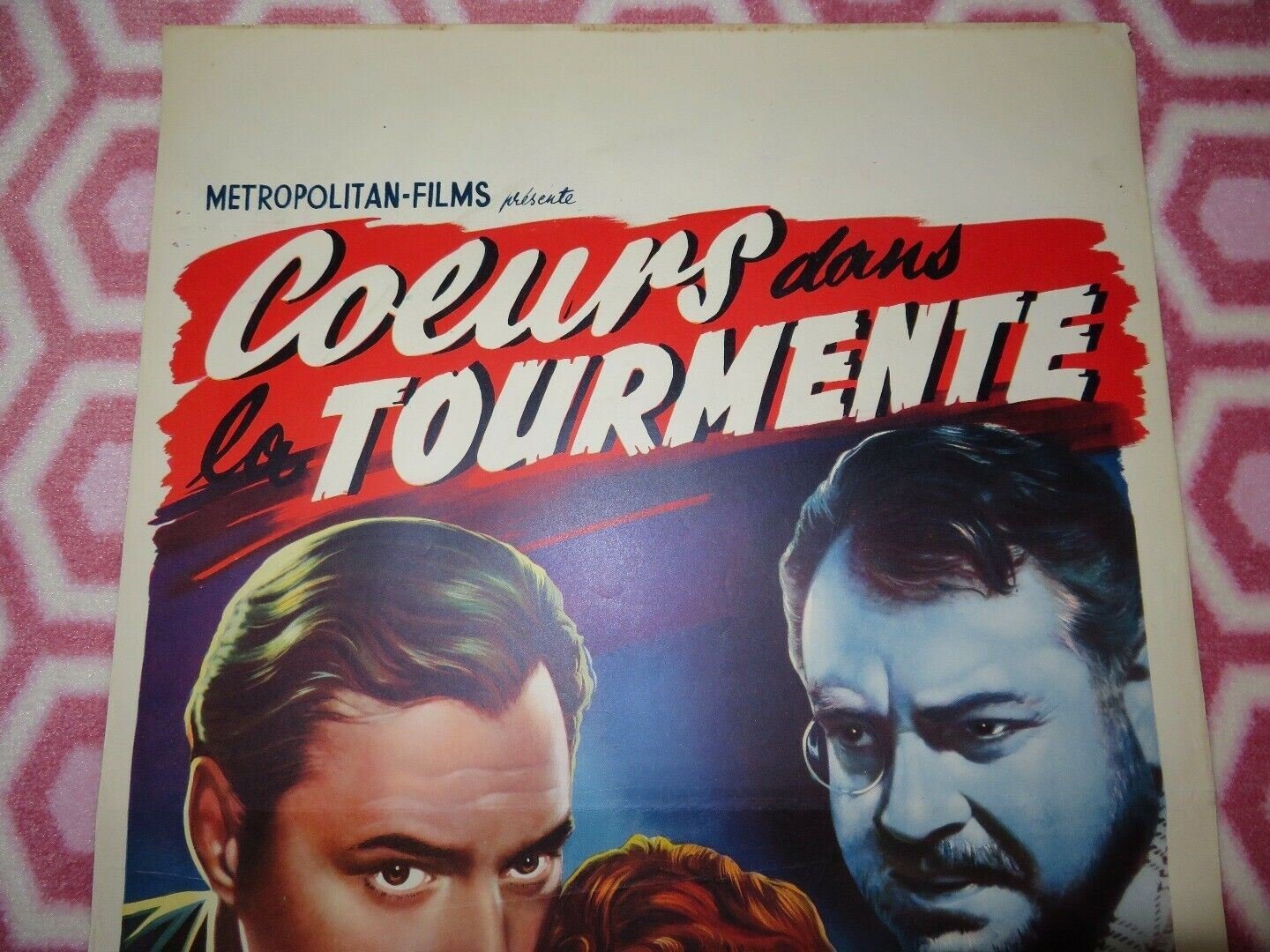COURS DANS LA TOURMENTE/ Tempestuous Love BELGIUM (21.5"x 14") POSTER 1957 Movie posters