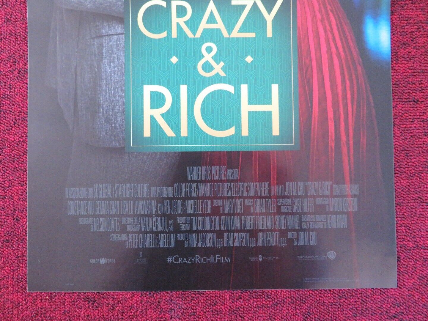 CRAZY RICH ASIANS ITALIAN LOCANDINA (26.5"x12.5") POSTER KEN JEONG 2018 Movie posters