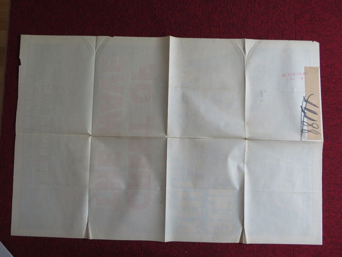 CREST OF THE WAVE FOLDED US ONE SHEET POSTER GENE KELLY JOHN JUSTIN 1954 Movie posters