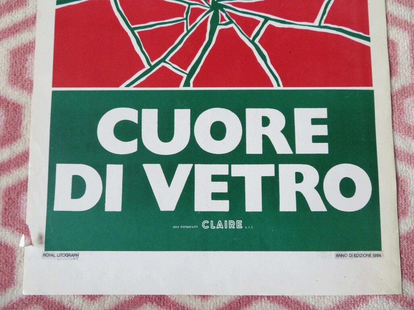 CUORE DI VETRO / Heart of Glass ITALIAN LOCANDINA (27.5"x13") POSTER 1984 Movie posters