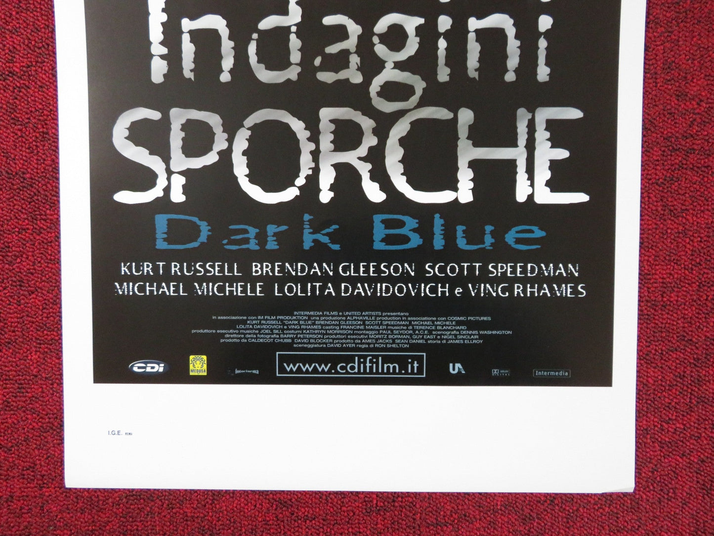 DARK BLUE ITALIAN LOCANDINA POSTER KURT RUSSELL BRENDAN GLEESON 2002 Rendezvous Cinema Movie posters