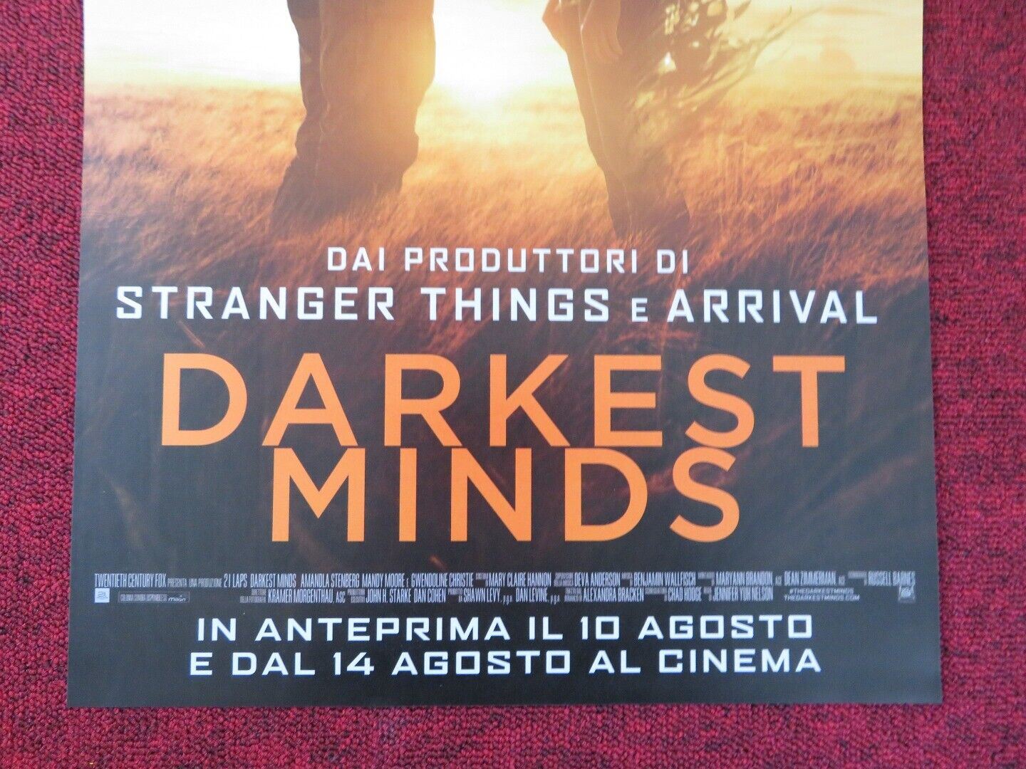 DARKEST MINDS ITALIAN LOCANDINA (26.5"x13") POSTER AMANDA STENBERG 2018 Rendezvous Cinema Movie posters