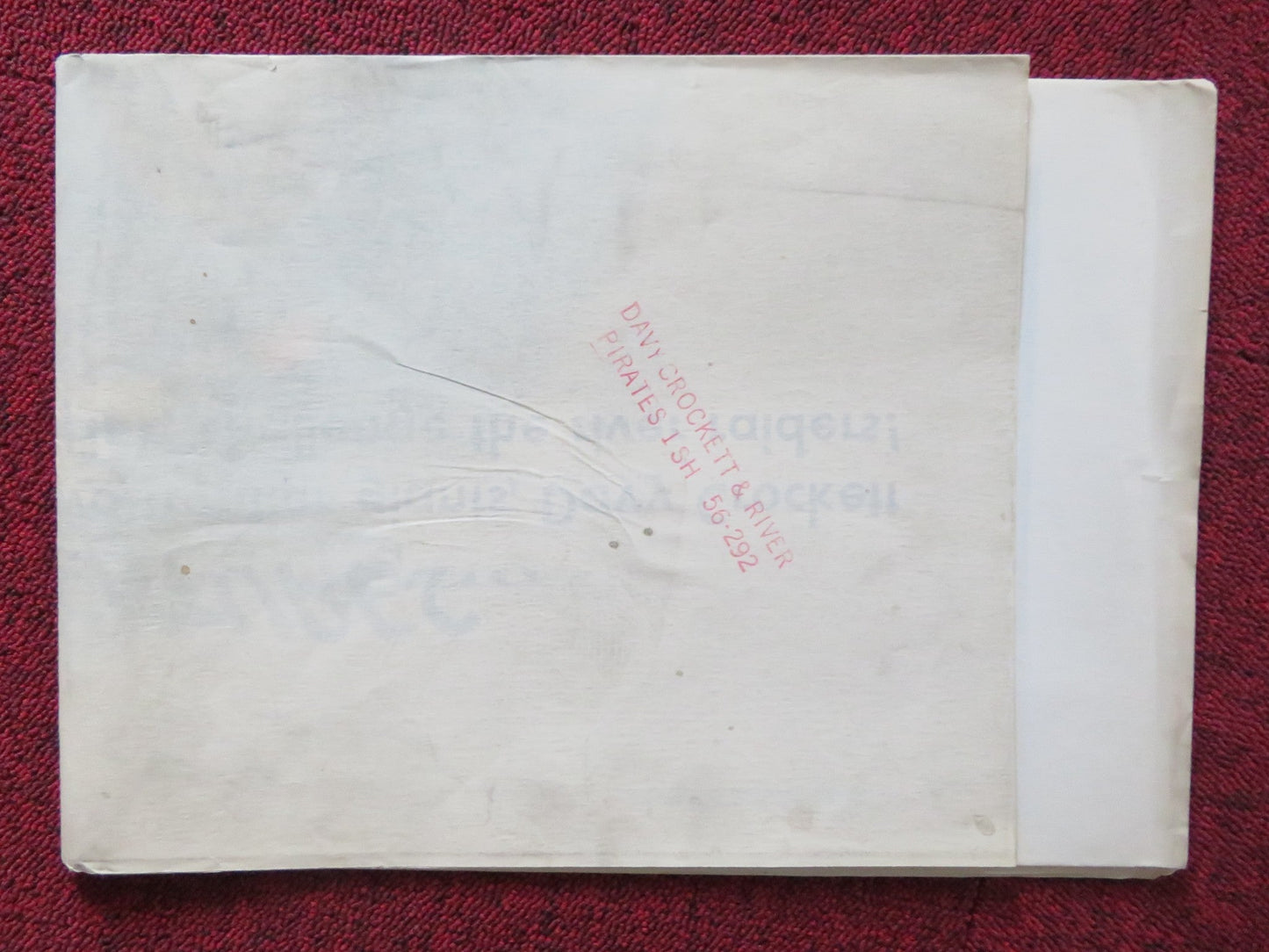 DAVY CROCKETT AND THE RIVER PIRATES FOLDED US ONE SHEET POSTER DISNEY 1956 Rendezvous Cinema Movie posters