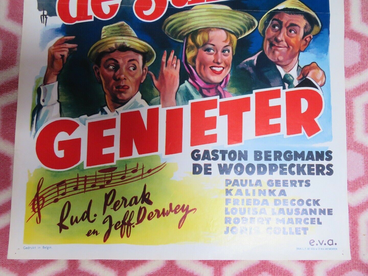 DE STILLE GENIETER BELGIUM (21.5"x 14) POSTER GASTON BERGMANS DE WOODPECKERS '61 Movie posters