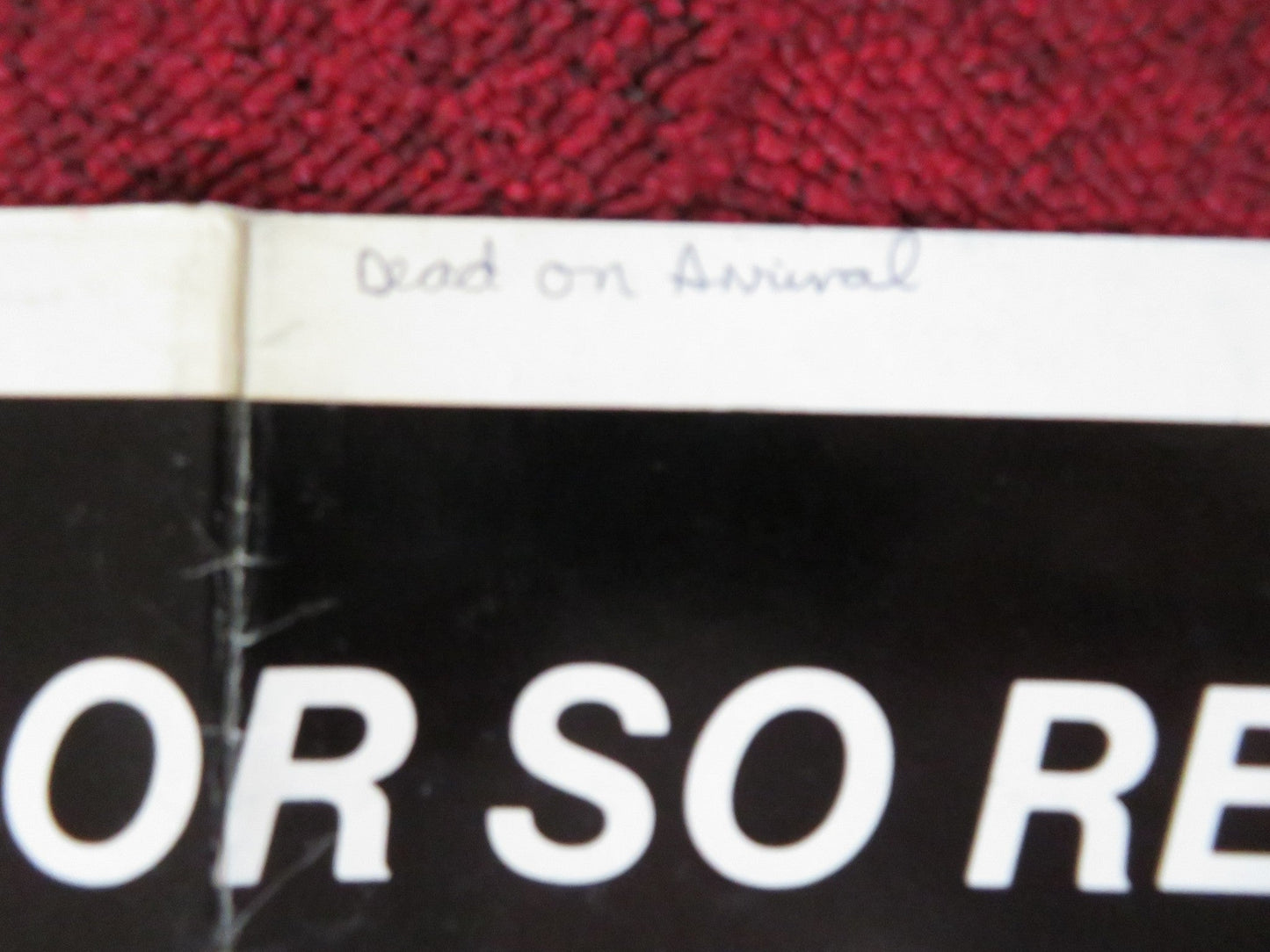 DEAD ON ARRIVAL FOLDED US ONE SHEET POSTER JACK PALANCE CHRISTOPHER MITCHUM 1978 Rendezvous Cinema Movie posters