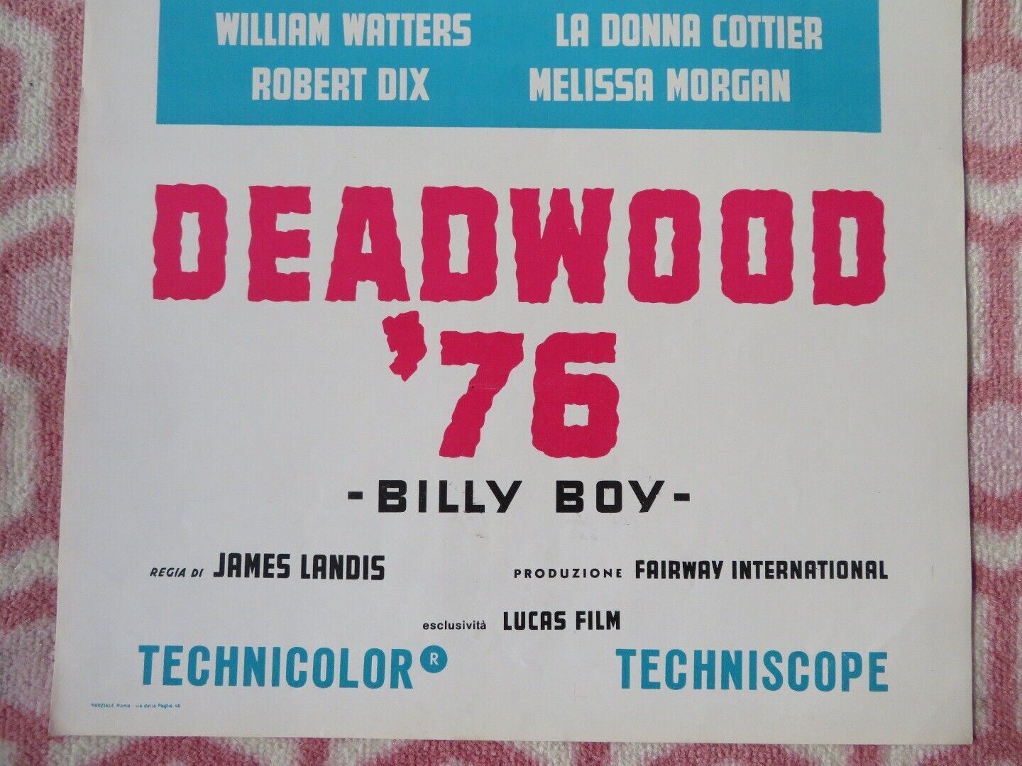 DEADWOOD '76 ITALIAN LOCANDINA (27.5"x13") POSTER ARCH HALL JR. J. LESTER 1965 Rendezvous Cinema Movie posters
