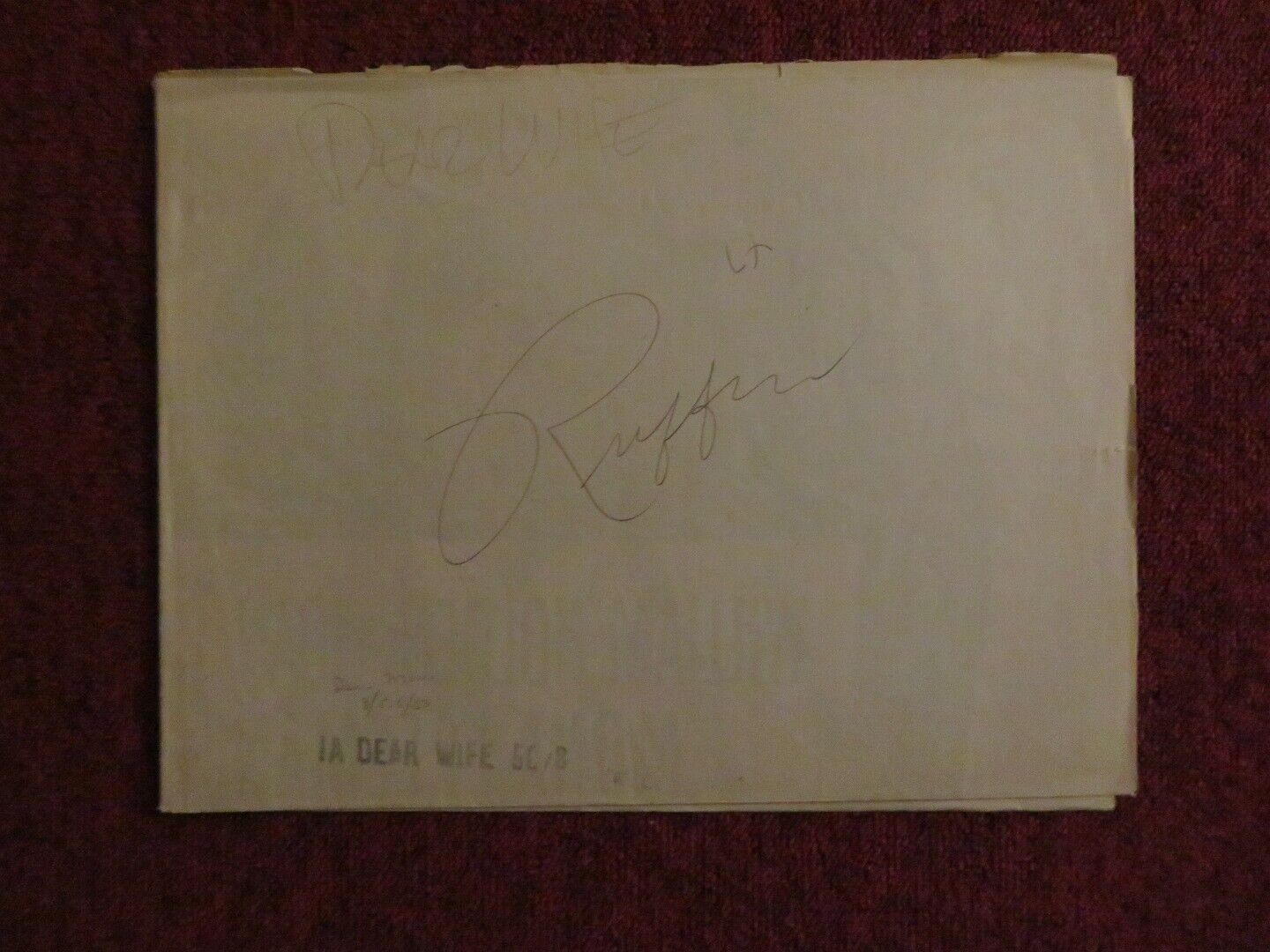 DEAR WIFE FOLDED US ONE SHEET POSTER WILLIAM HOLDEN JOAN CAULFIELD 1949 - Rendezvous Cinema