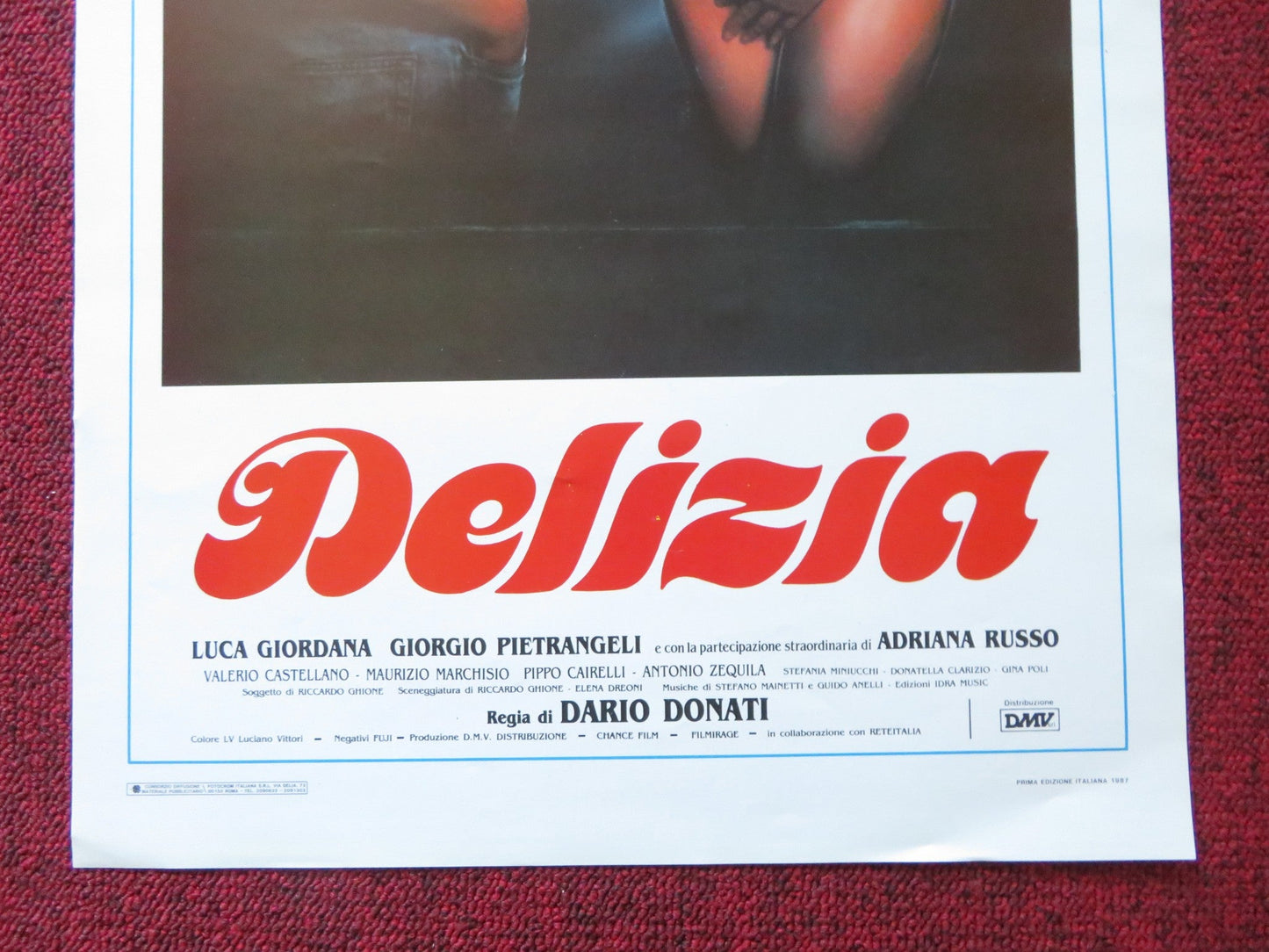 DELIZIA ITALIAN LOCANDINA POSTER JOE D'AMATO LUCA GIODANA 1986 Rendezvous Cinema Movie posters
