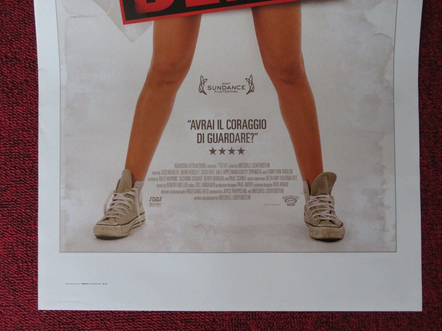 DENTI / Teeth ITALIAN LOCANDINA (27.5"x13") POSTER JESS WEIXLER 2007 - Rendezvous Cinema