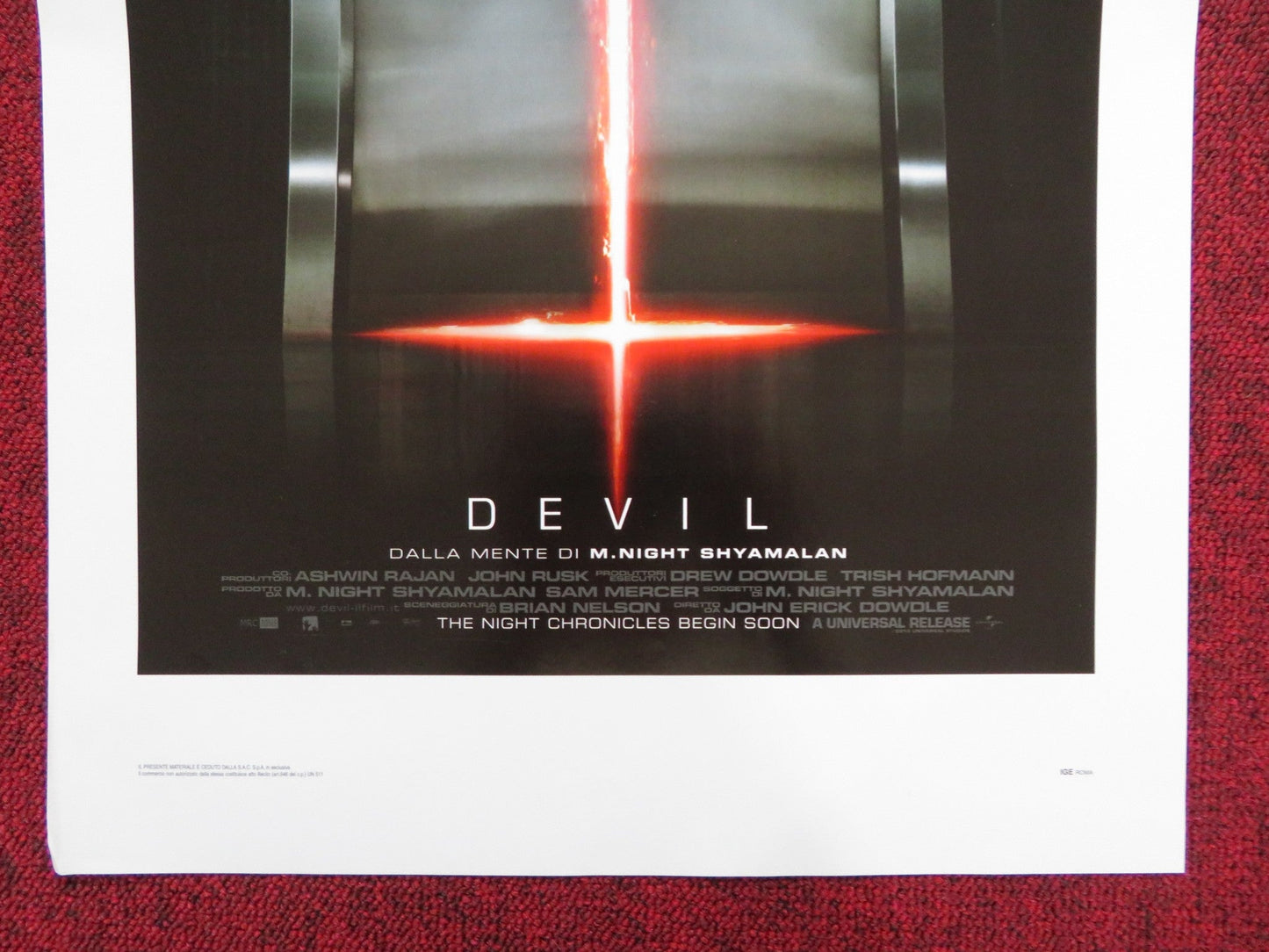 DEVIL ITALIAN LOCANDINA POSTER M. NIGHT SHYAMALAN CHRIS MESSINA 2010 Rendezvous Cinema Movie posters