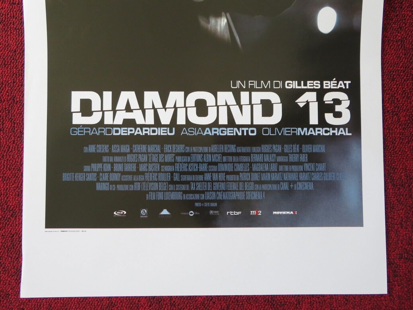 DIAMOND 13 ITALIAN LOCANDINA (27.5"x13") POSTER GERARD DEPARDIEU 2010 Movie posters